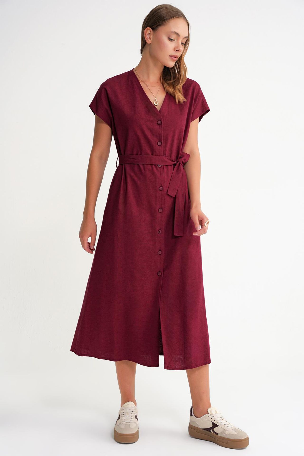 Mixray Belted Shirt Dress 2