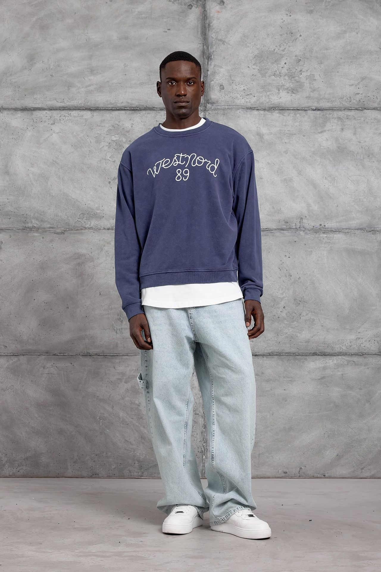 NOMARC Baskılı Oversize Bisiklet Yaka Sweatshirt 4