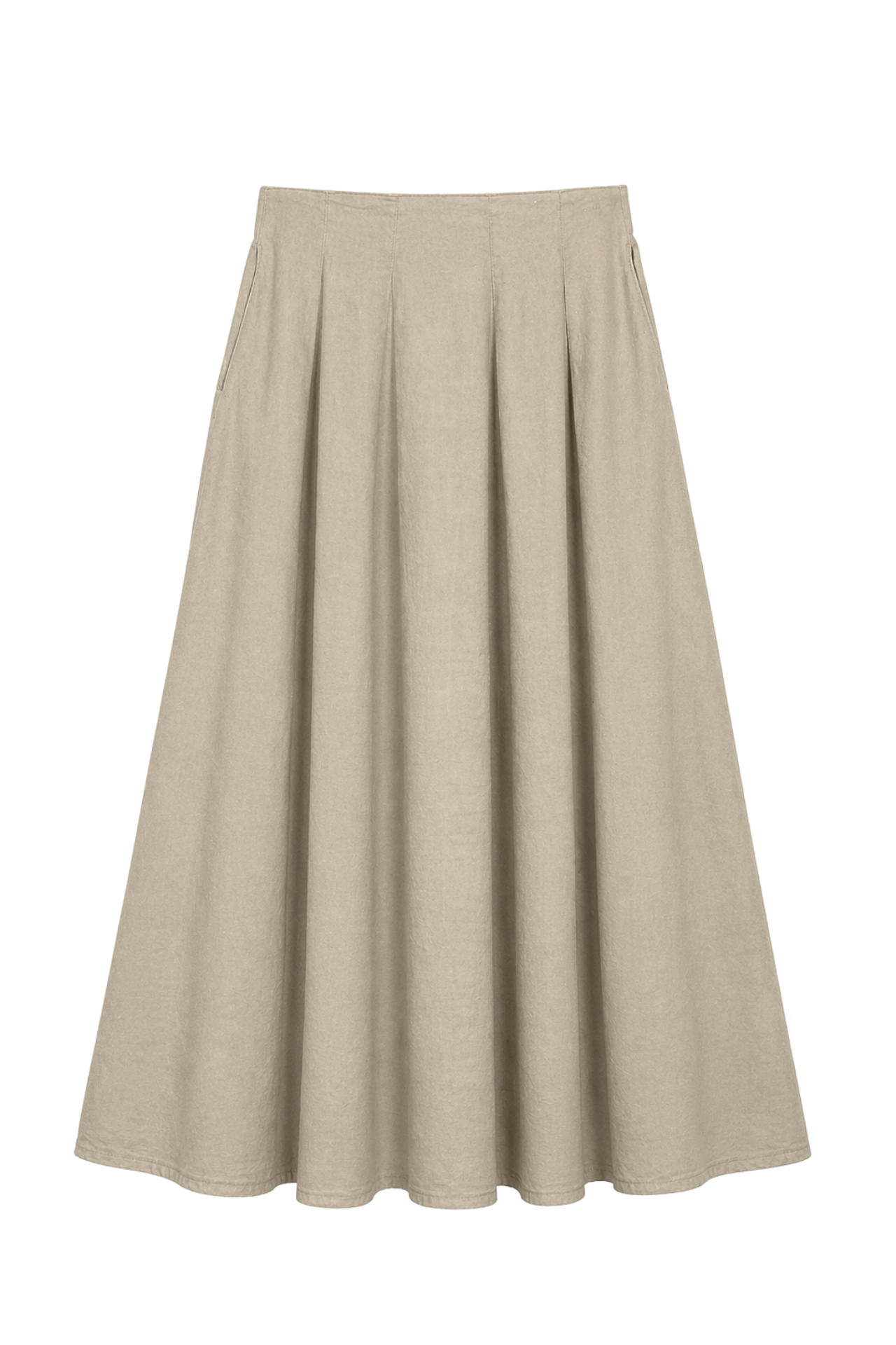 MIXRAY High Waist A-Line Midi Skirt 5