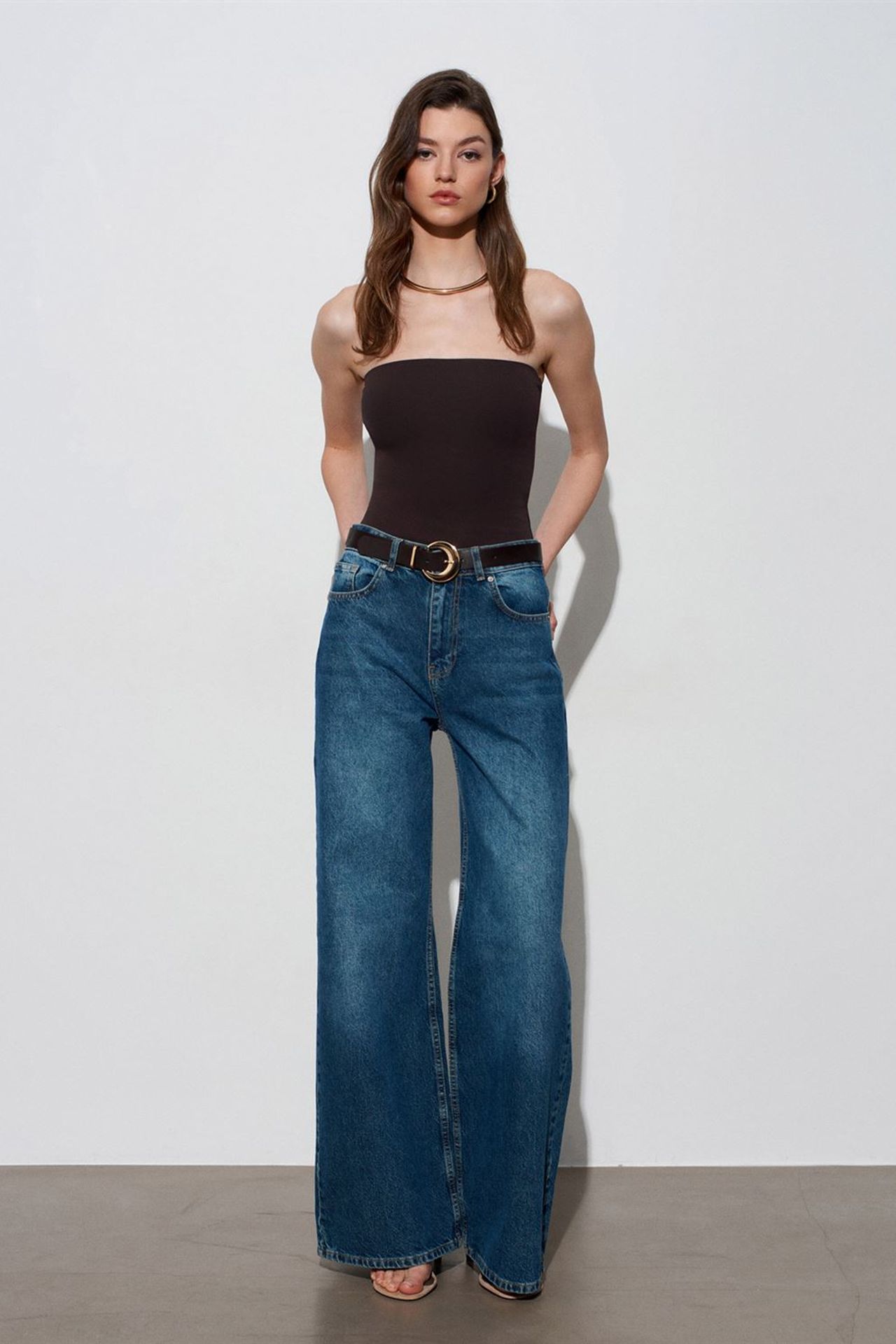 DILVIN Strapless Slim-fit Jersey Blouse 4