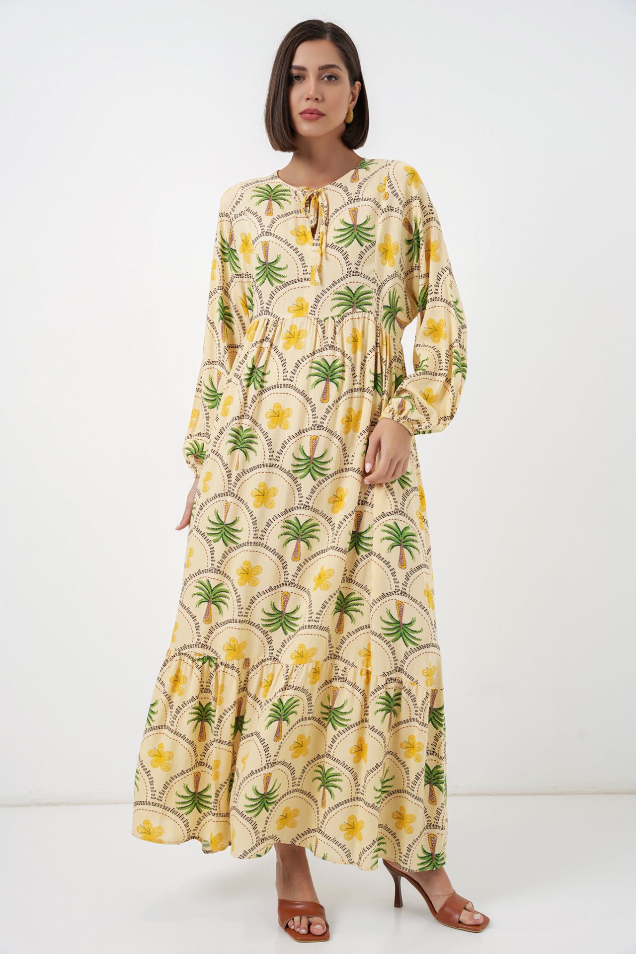 BDART Tropical Printed Maxi Dress with Button Closure 2