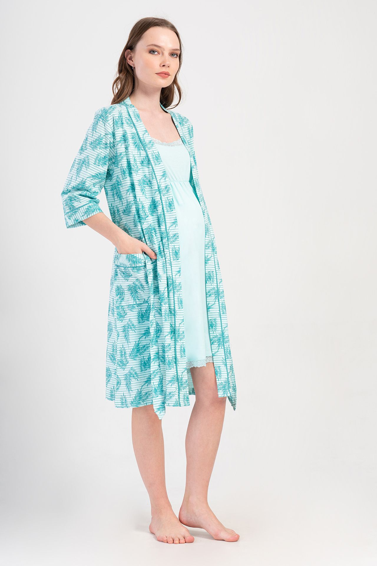 YAKE Rahat İki Parçalı Pijama Takımı 3