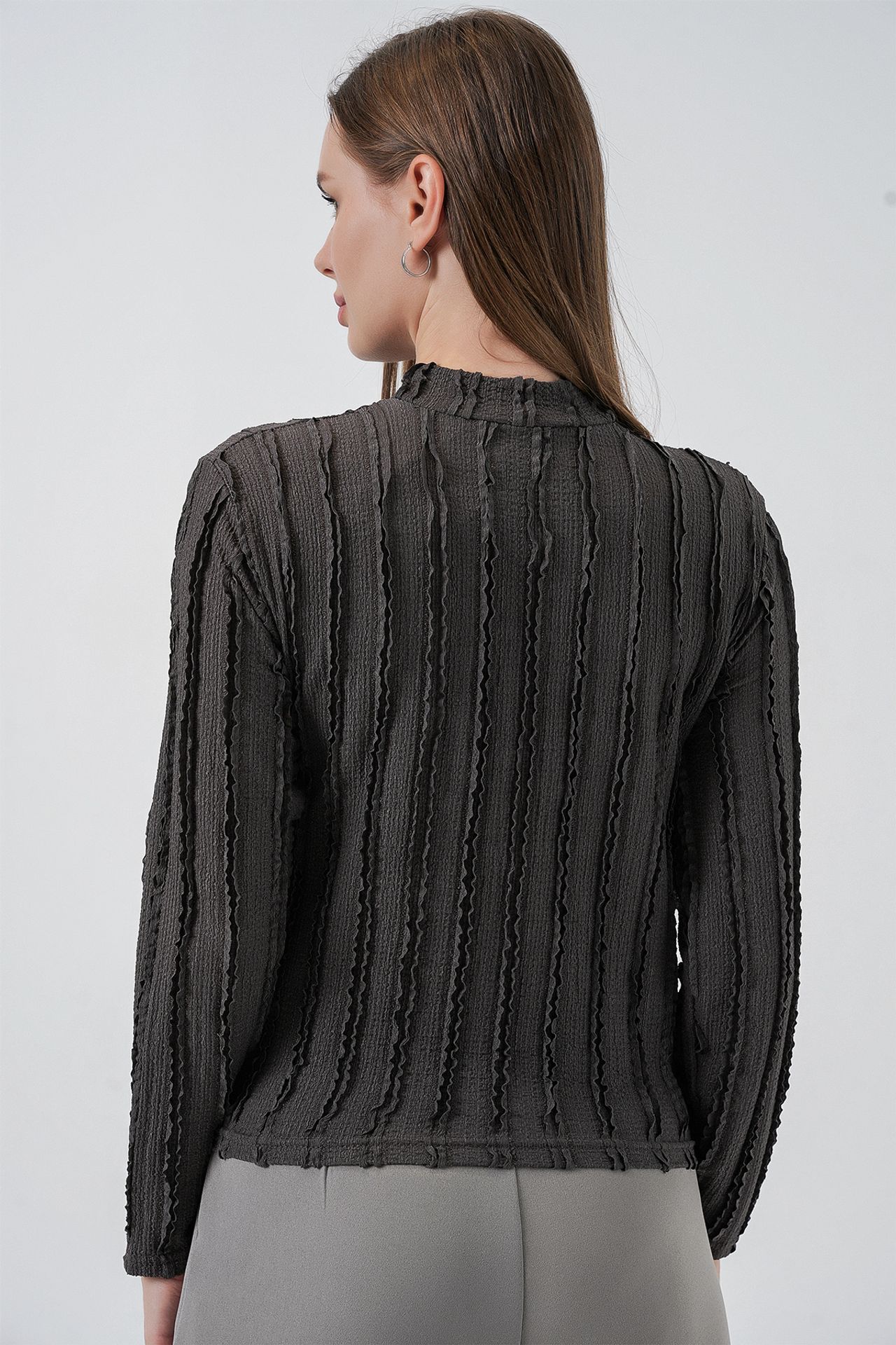 BDART Textured Slim Fit Half Turtleneck Blouse 6