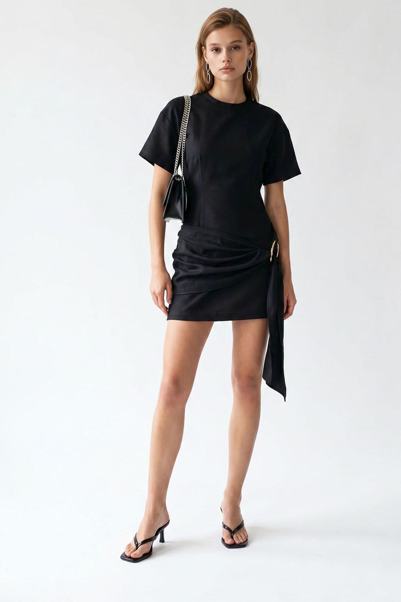 MIXRAY Crepe Woven Mini Dress 2