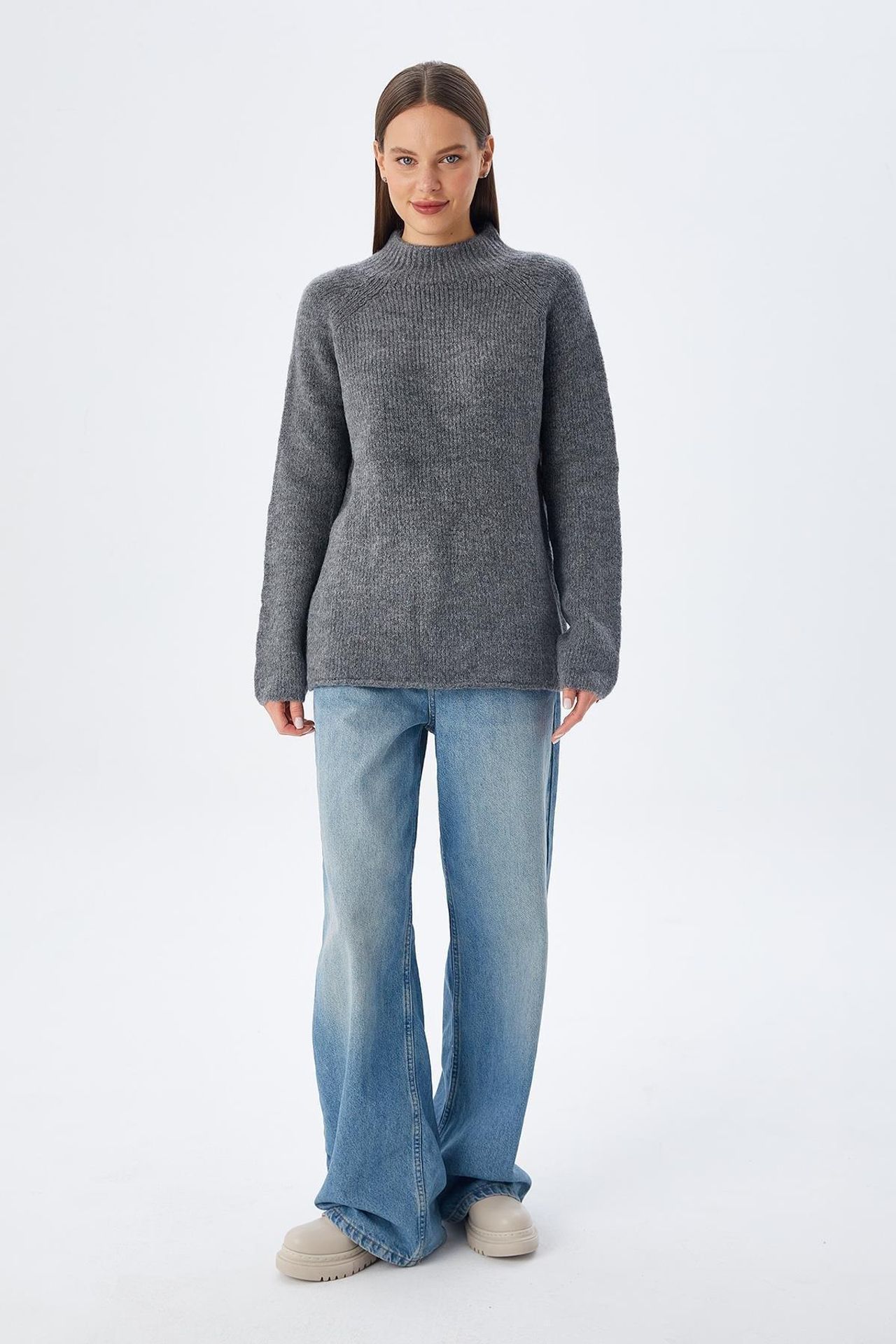 Mixray Knit Half Turtleneck Sweater 2