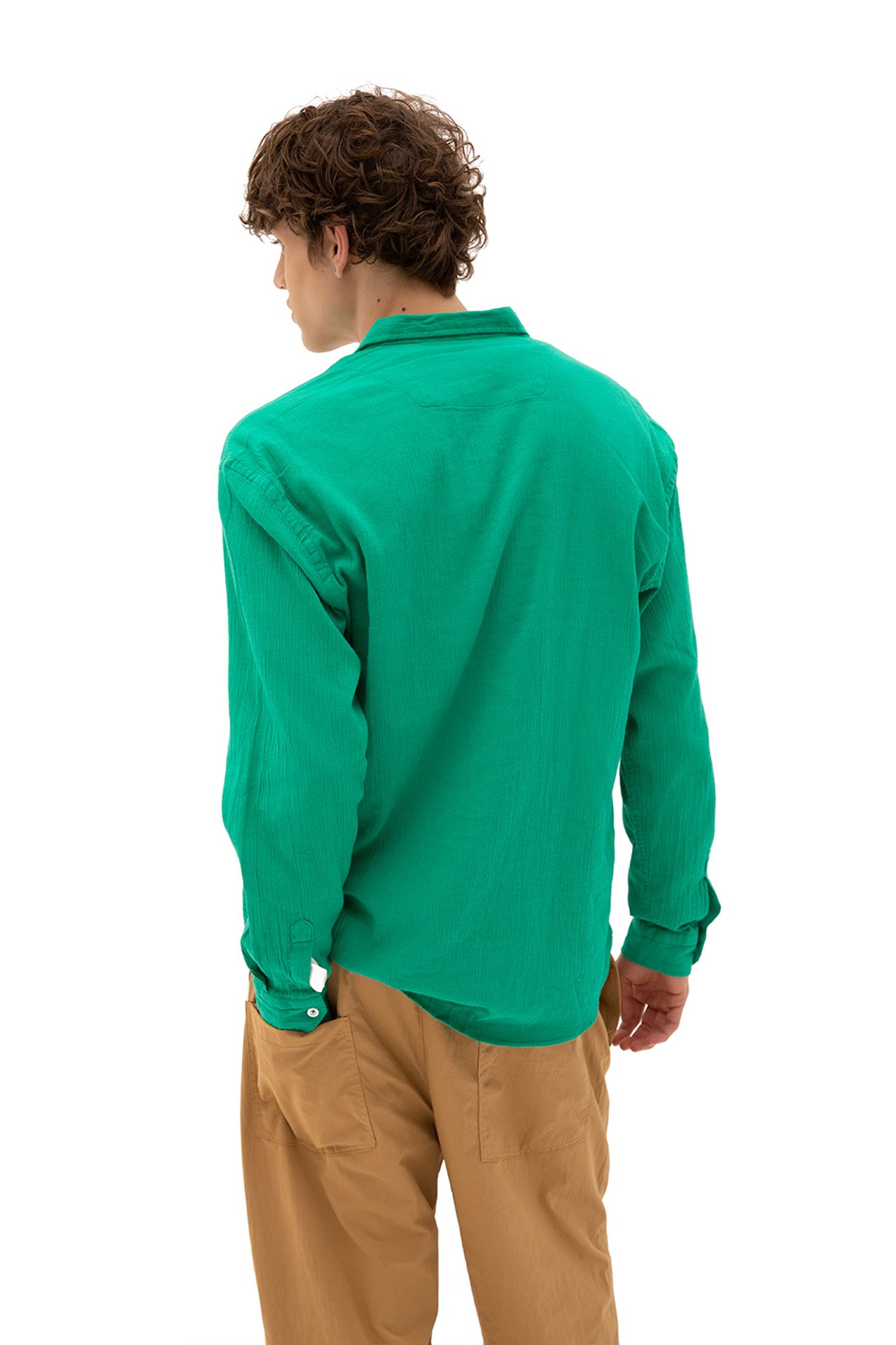 GIESTO Men's Cotton Long Sleeve Button-Collar Shirt 3