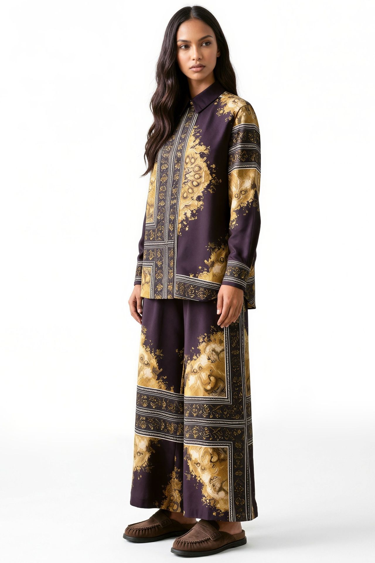 MSN Abstract Shirt Collar Co-ord Set 2