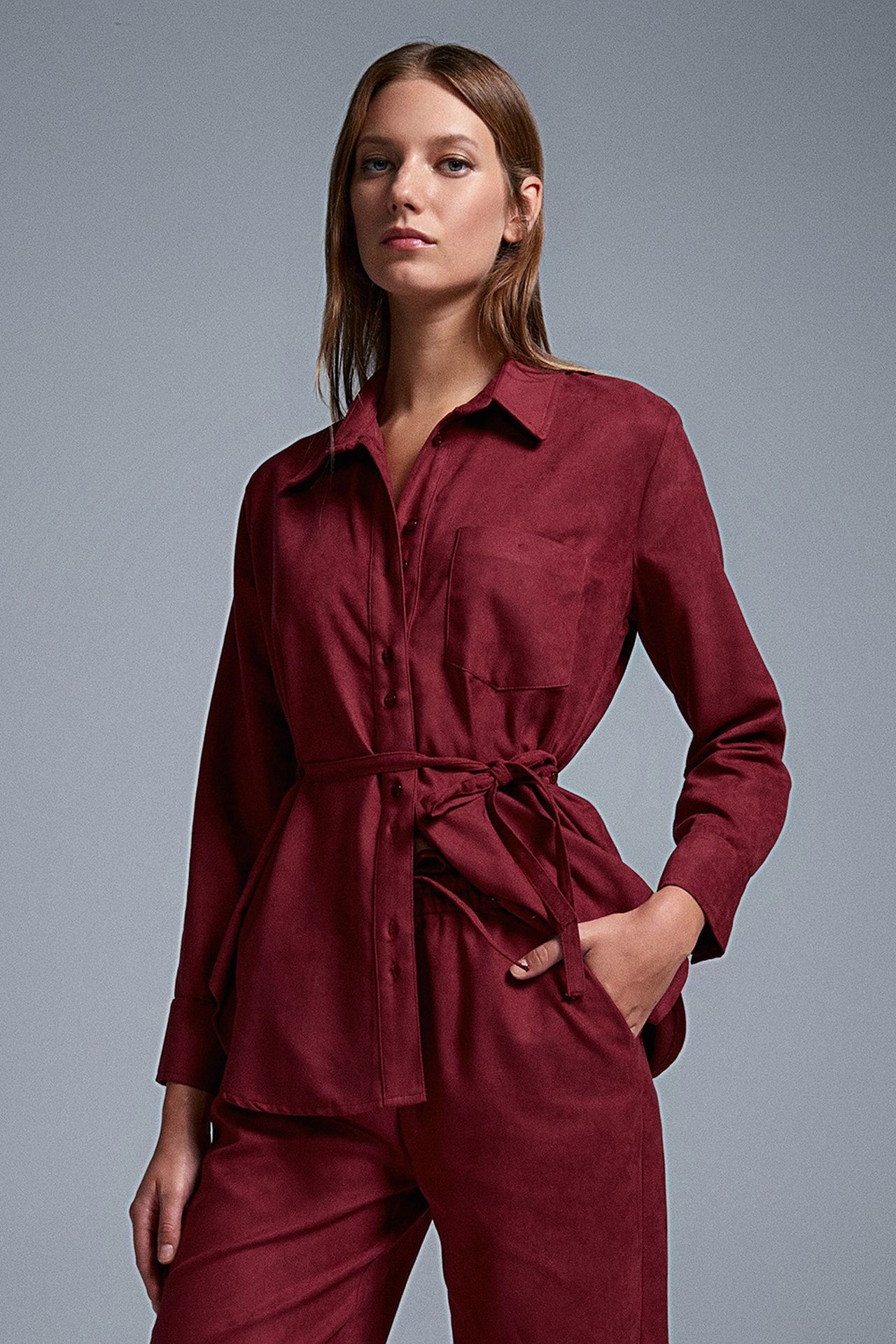 DILVIN Women’s Belted Shirt 3
