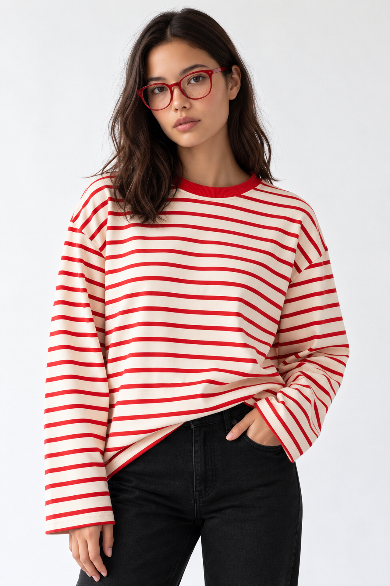 MIXRAY Kadın Kapüşonlu Sweatshirt 3