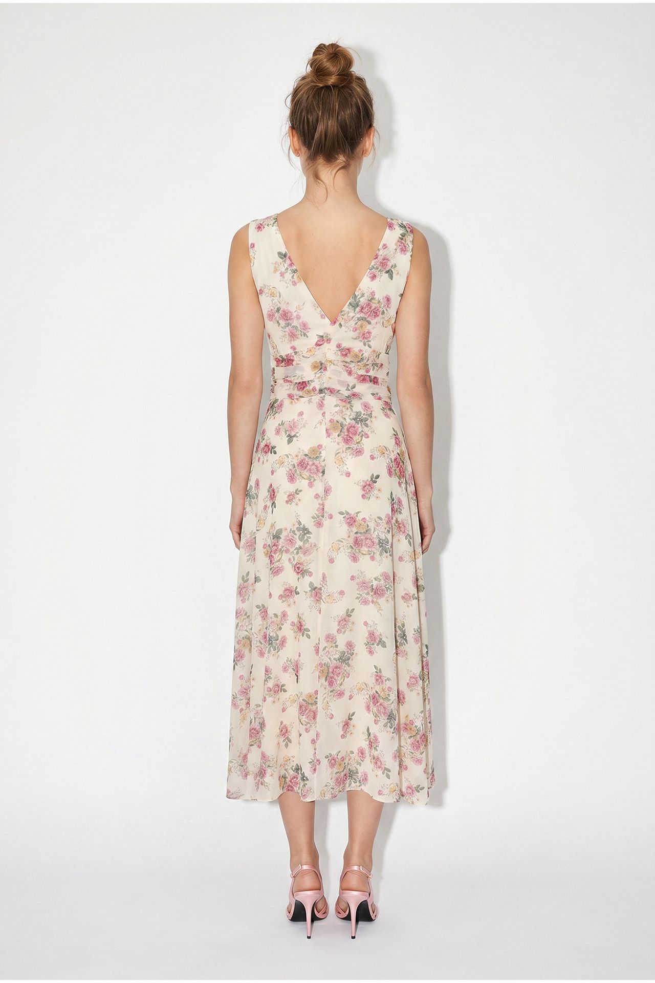 LUCCI Floral A-line Midi Dress 6
