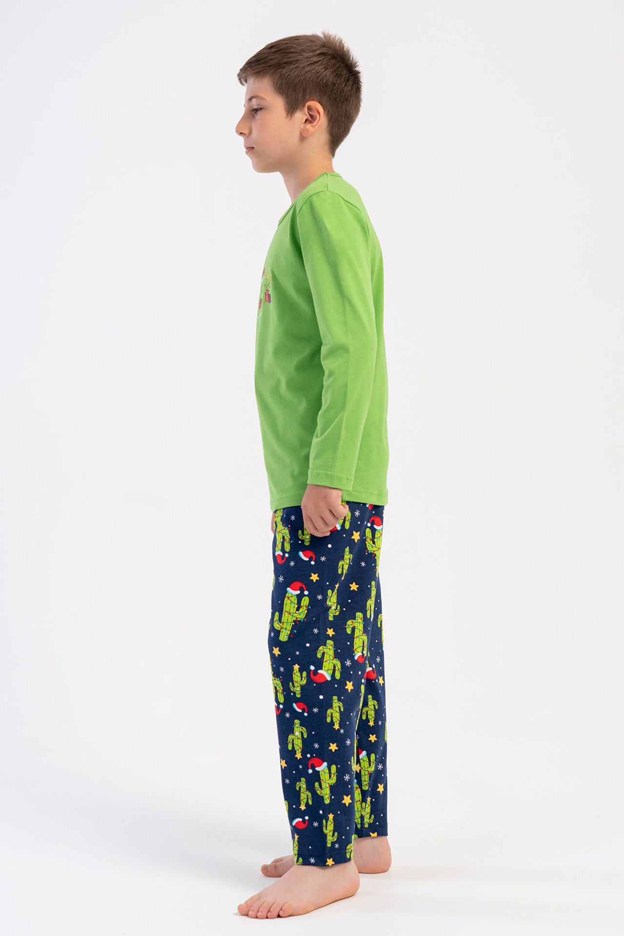 YAKE Uzun Kollu İki Parçalı Pijama Takımı 3