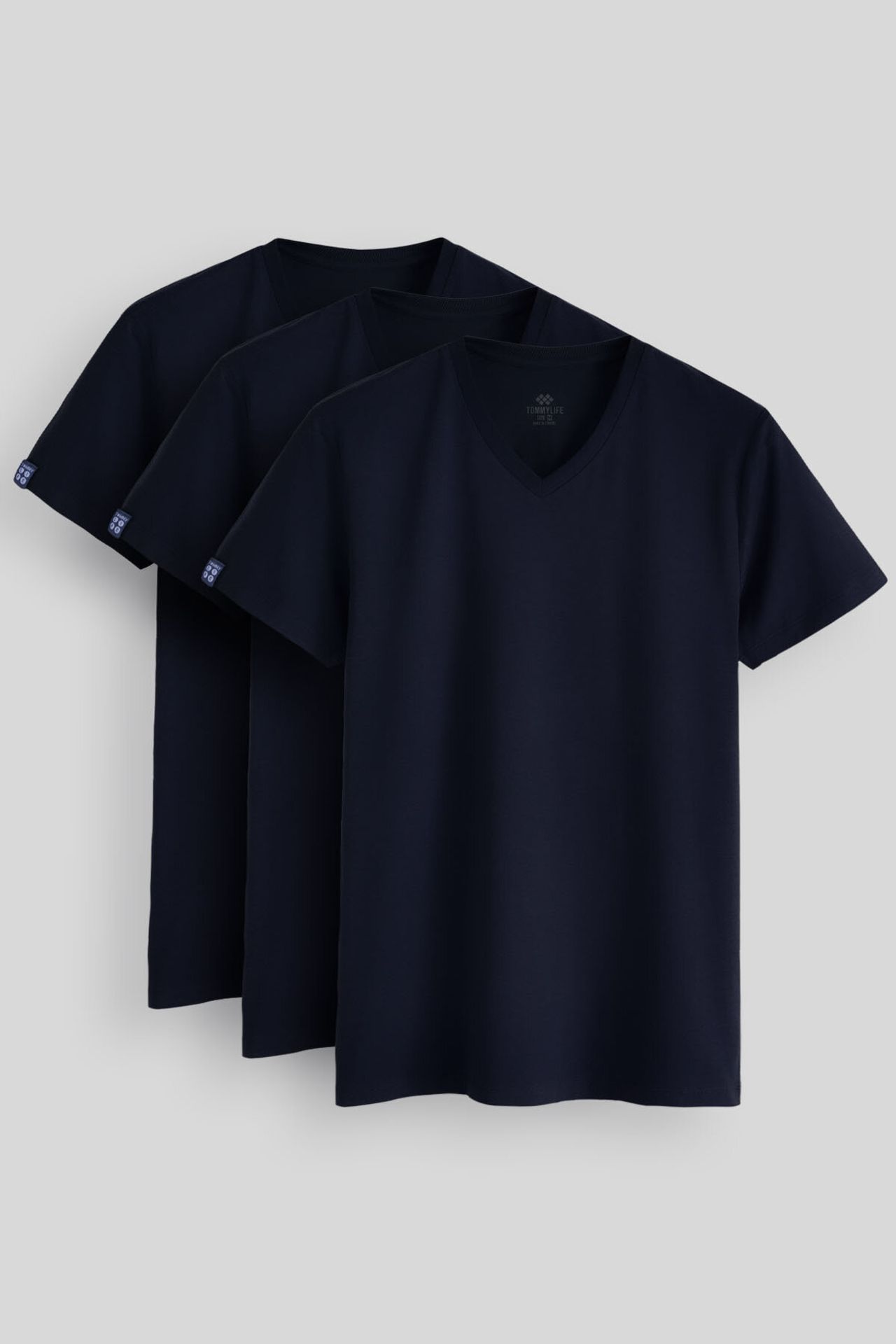 TOMMY Men's Cotton Elastane V-Neck T-Shirt 1