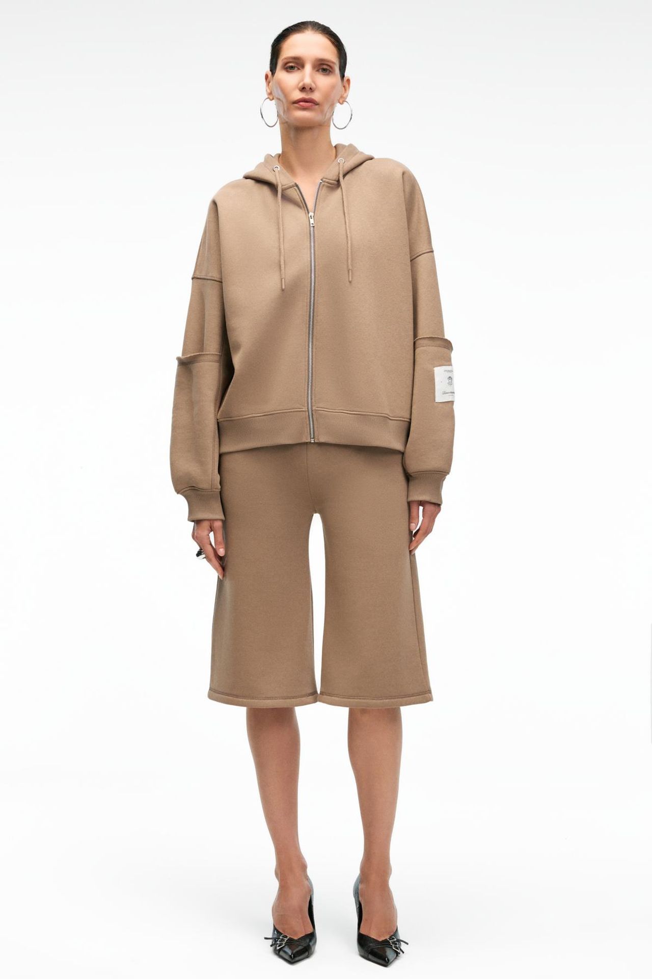 GRIMELANGE Oversized Hooded Half-Zip Sweatshirt 4