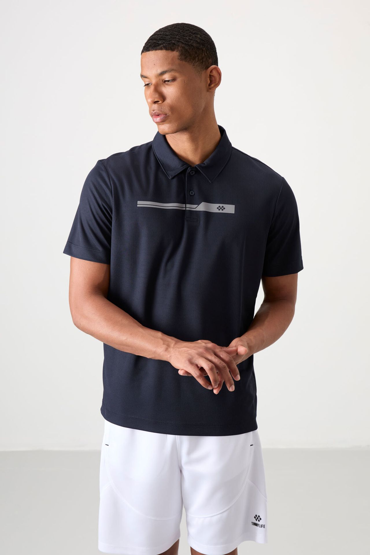 TOMMY Men's Polo Collar Button T-Shirt 5