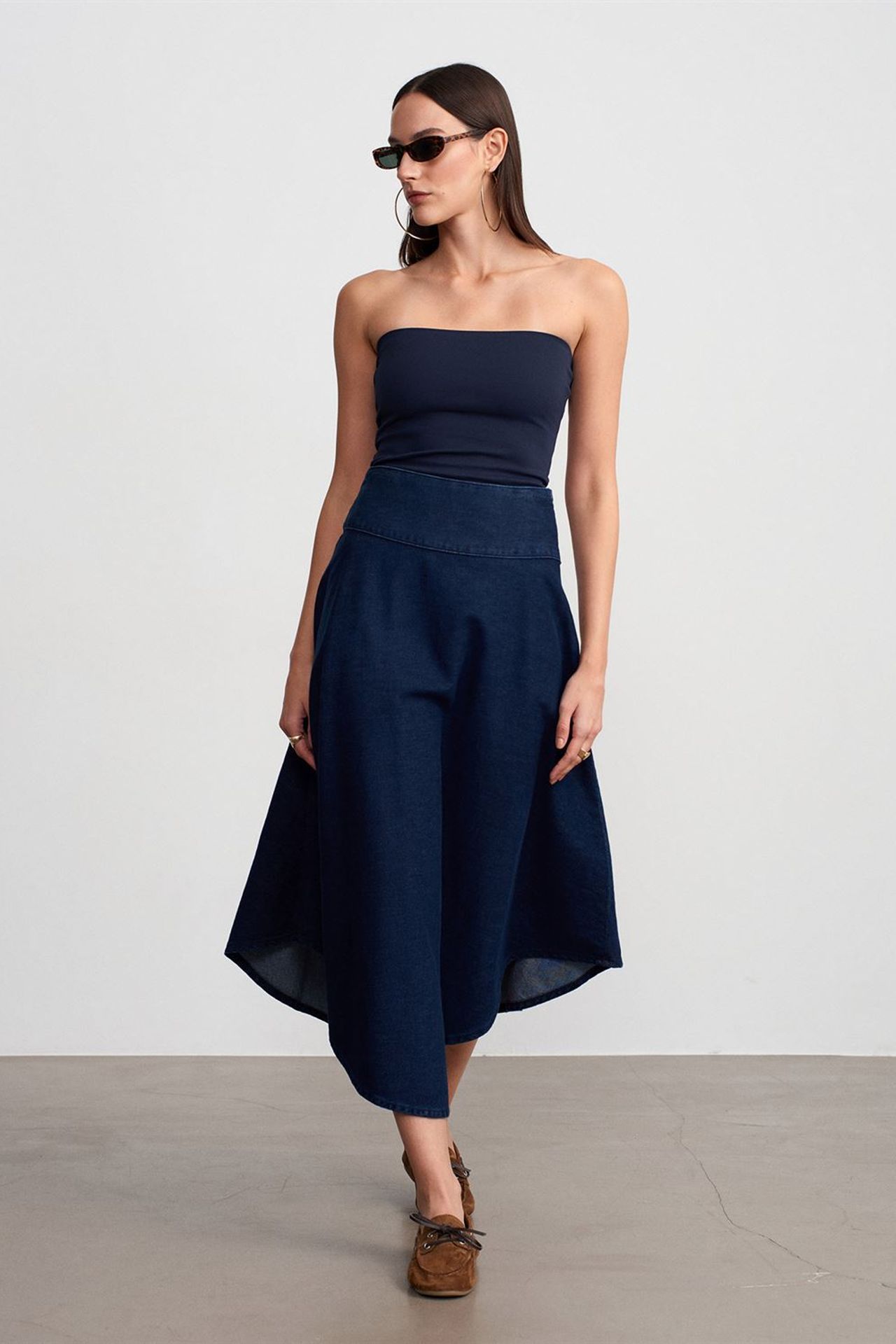DILVIN Strapless Slim-fit Jersey Blouse 4