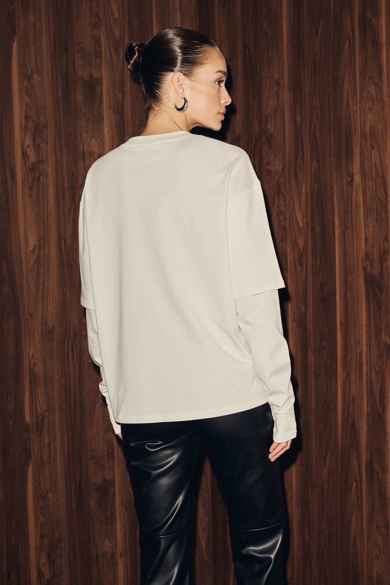GRIMELANGE Printed Long Sleeve Crew Neck T-Shirt 5