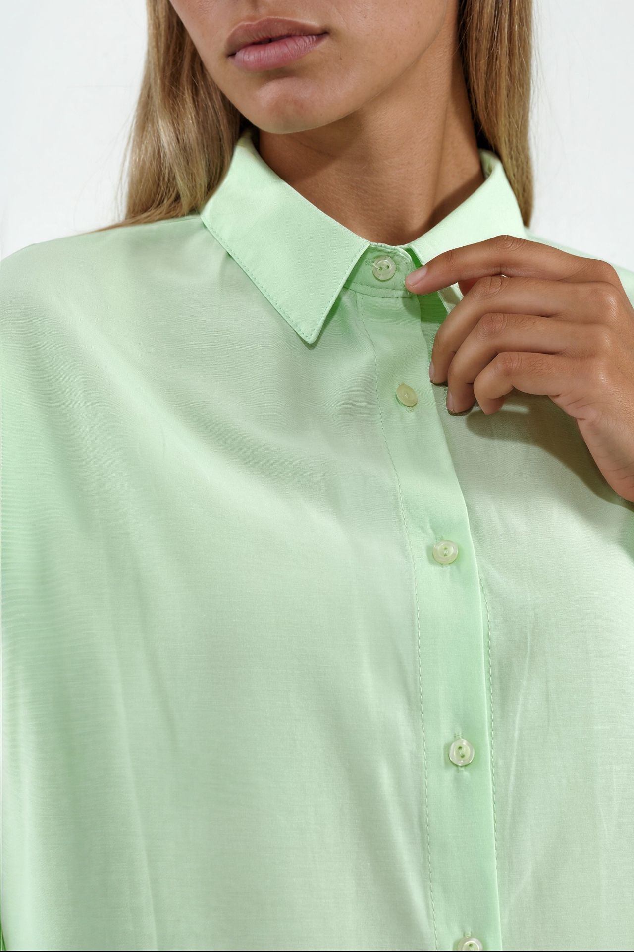 BDART Oversized Patterned Poplin Shirt With Button Closure 4