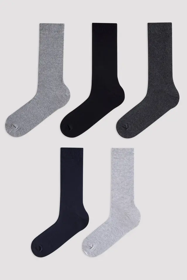 PENTI Men's Basic 5-Pack Ankle Socks