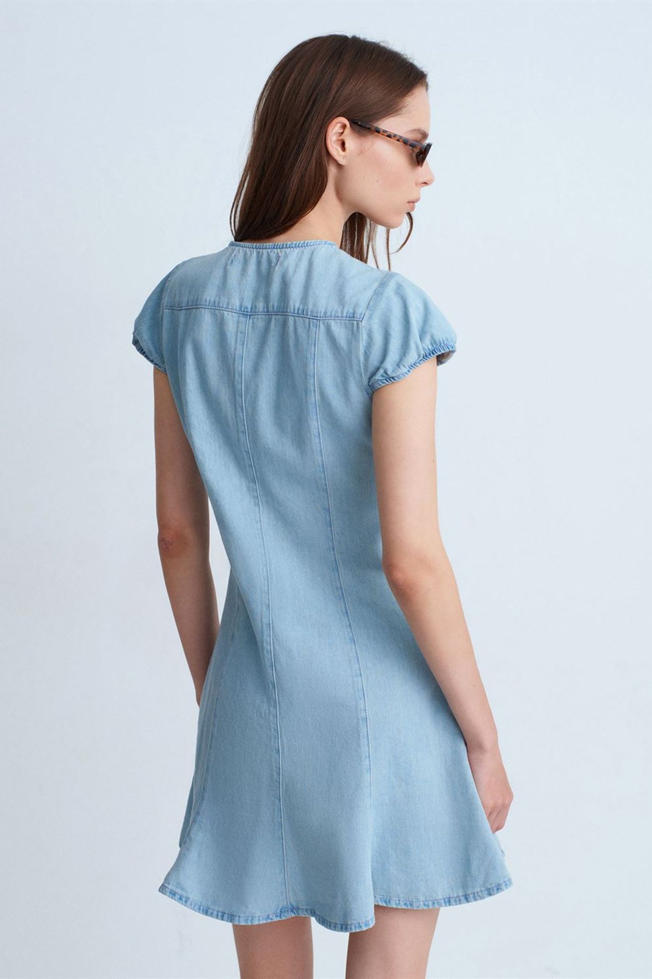 DILVIN Mini Denim A-line Dress 2