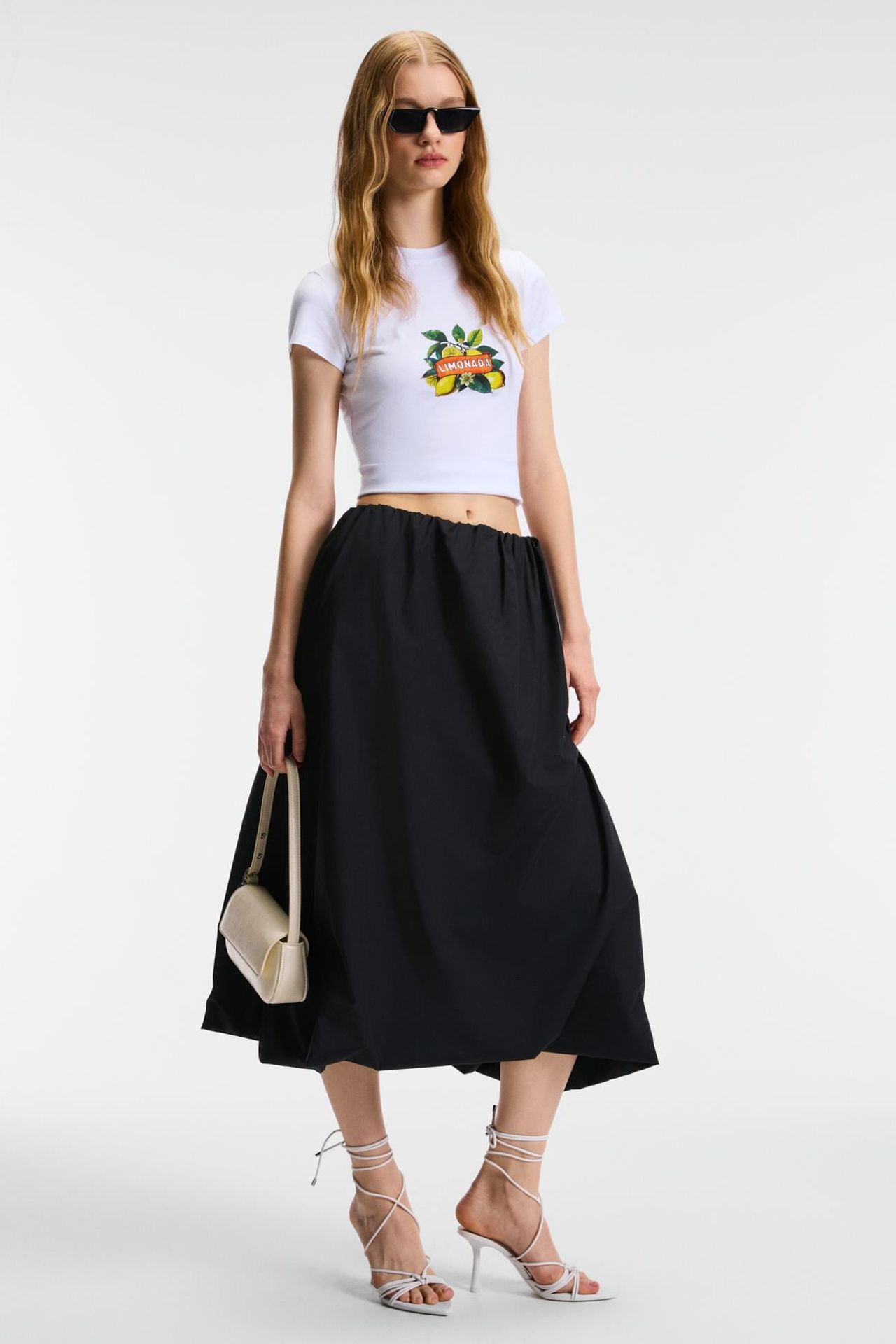 GRIMELANGE Printed Crop Crew Neck T-Shirt 2