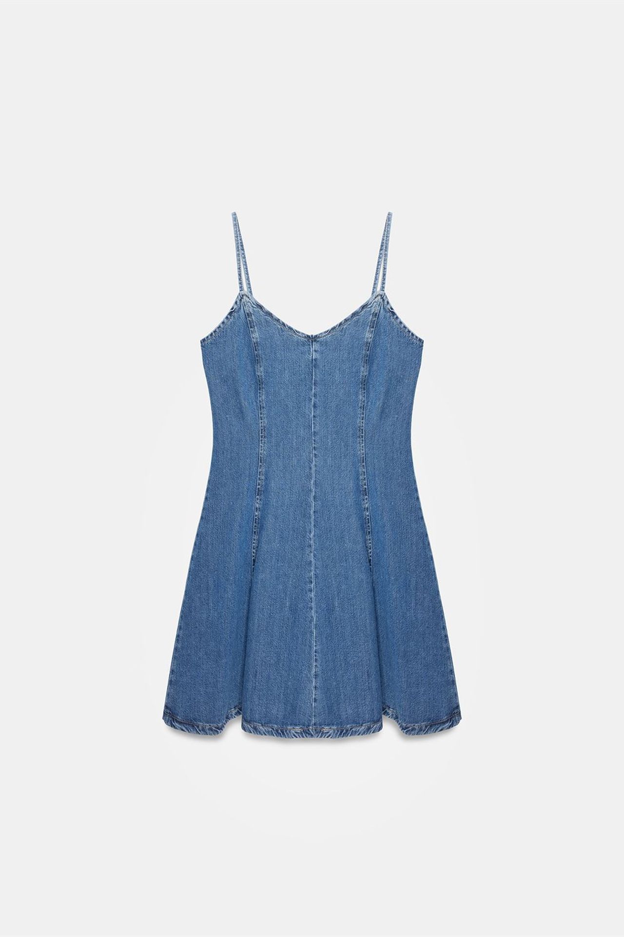 DILVIN Sleeveless A-Line Mini Denim Dress 5