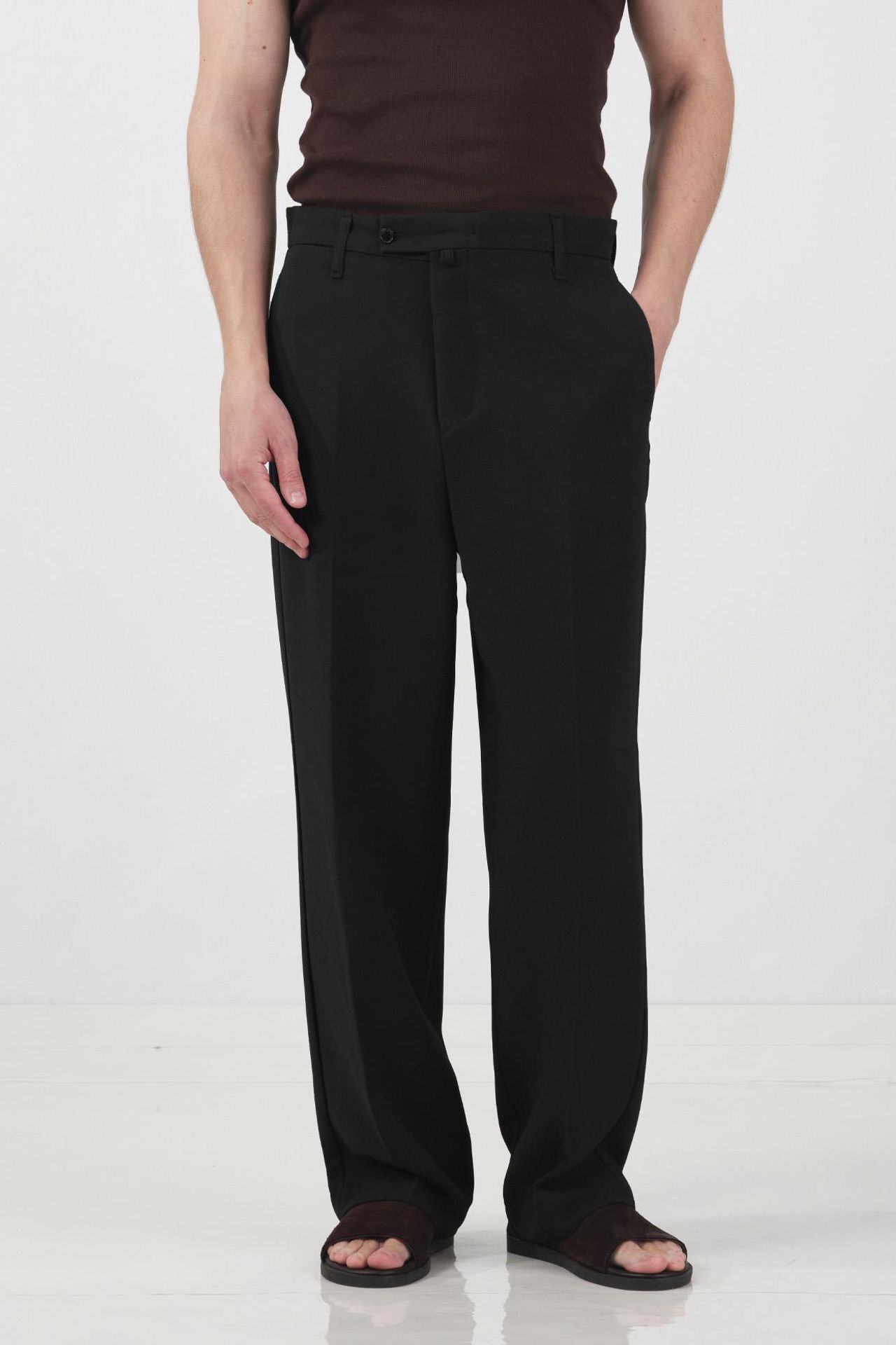 GIESTO Mid Waist Straight Leg Tailored Trousers 4