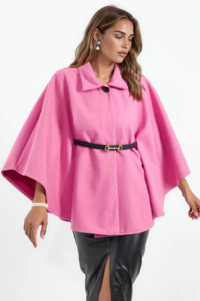 BDART Belted Tweed Cape Coat