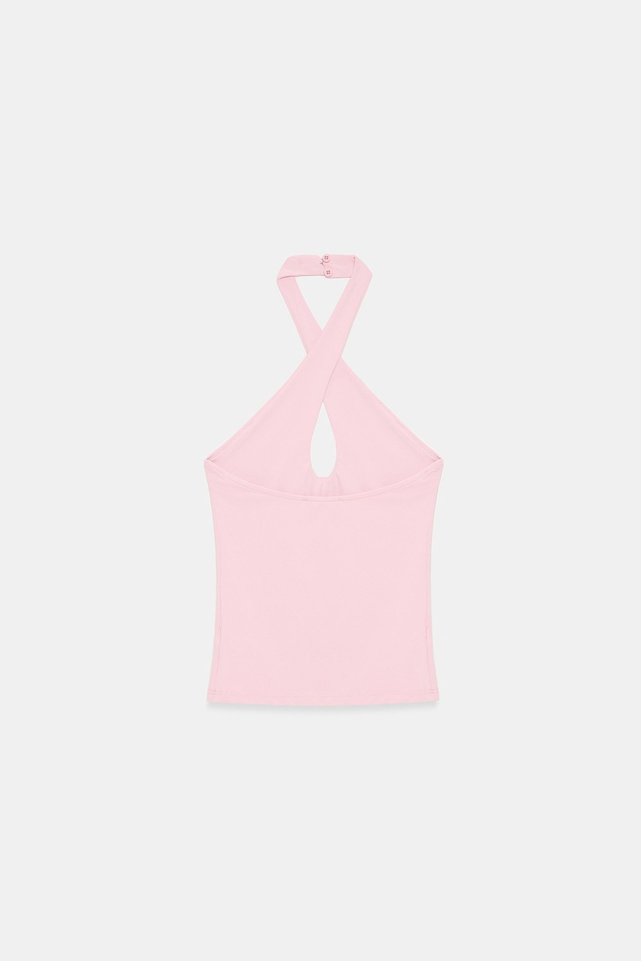 DILVIN Women’s Halter Crop Top With Cut-out Detail 7