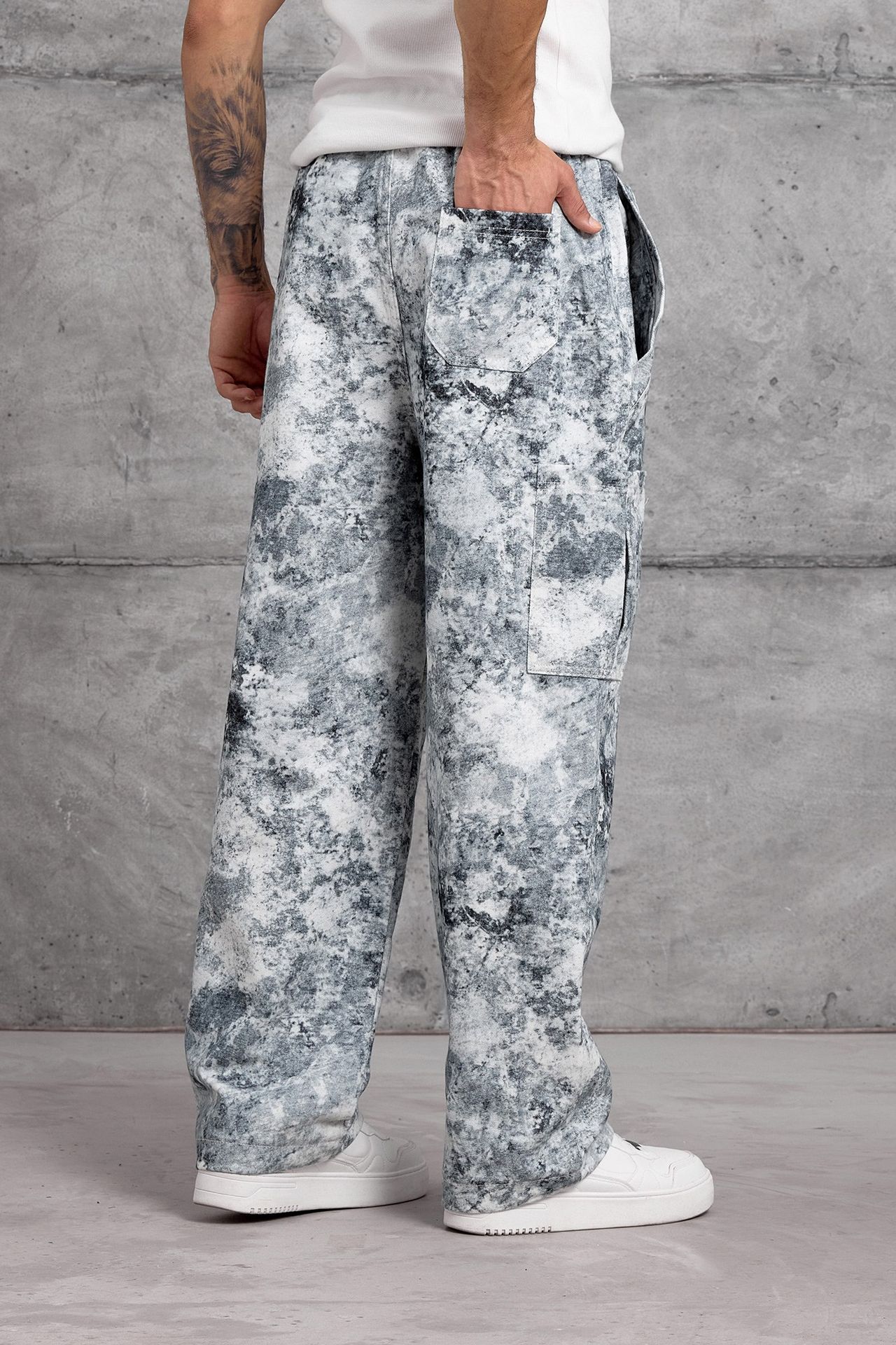 NOMARC Soyut Geniş Paça Kargo Pantolon 6