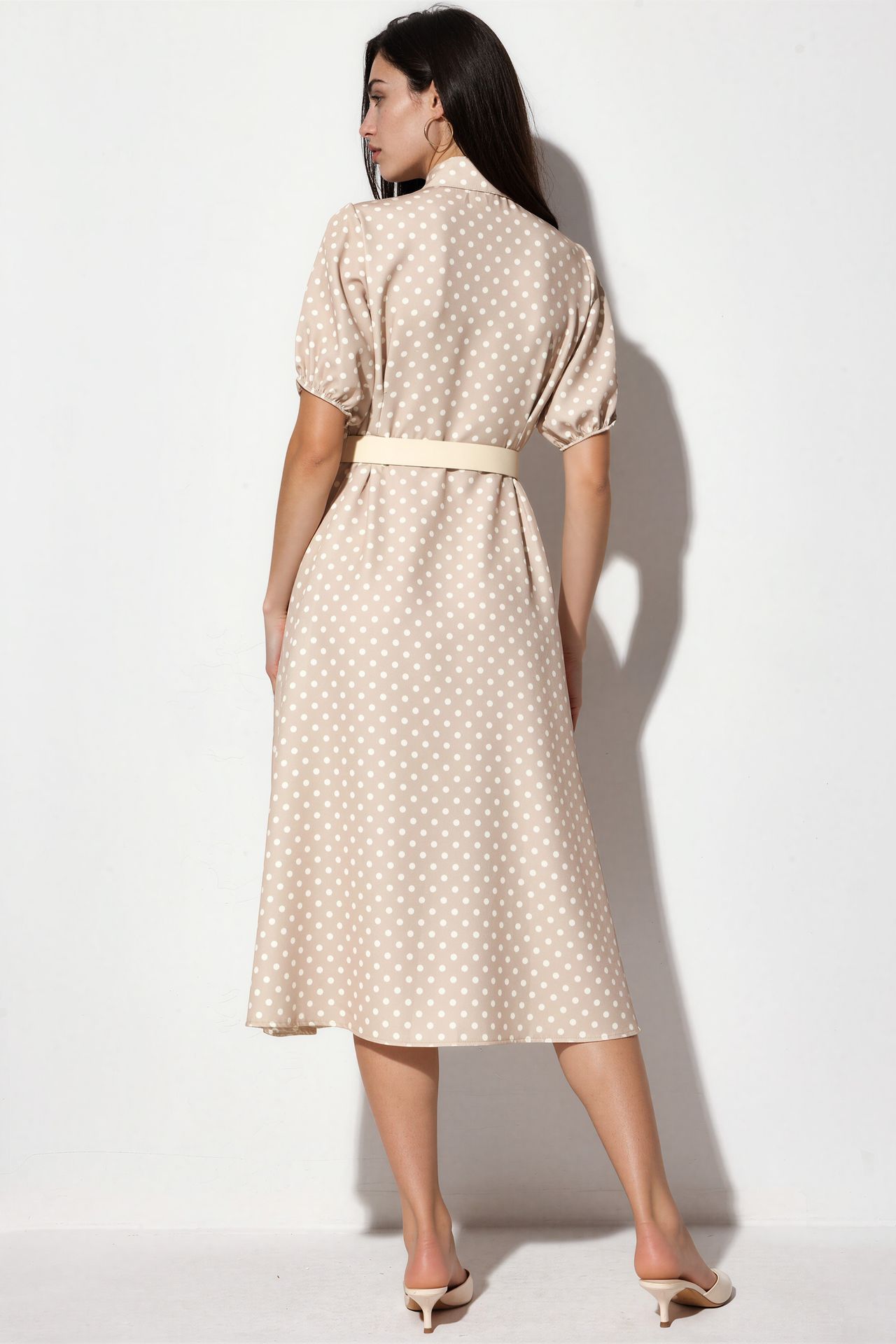 BDART Polka Dot Belted Midi Shirt Dress 3
