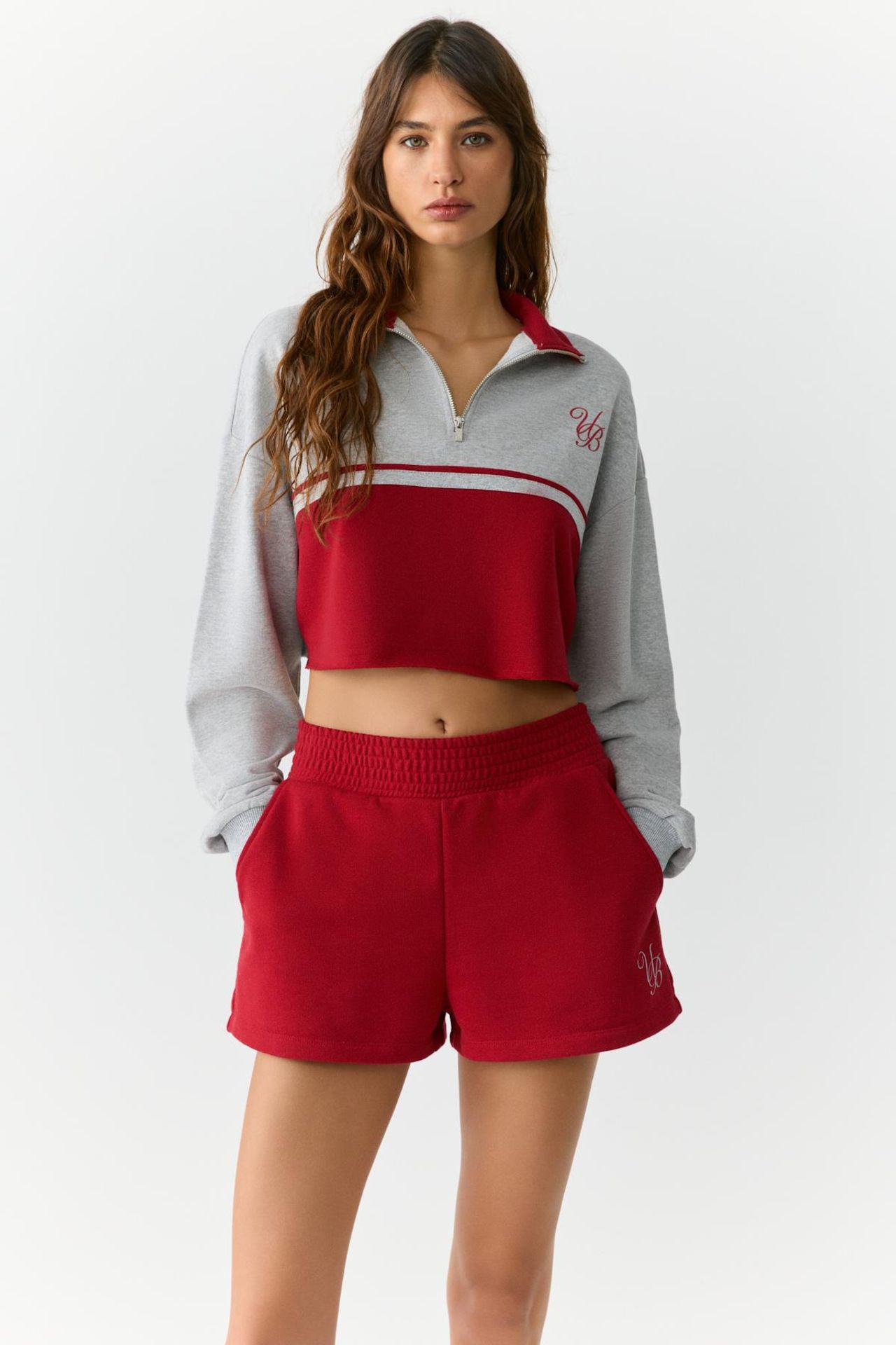 GRIMELANGE Color Block Half Zip Sweatshirt 1