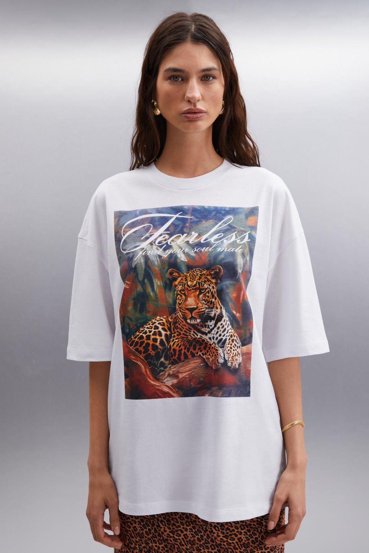 GRIMELANGE Oversized Printed Crew Neck T-Shirt 4