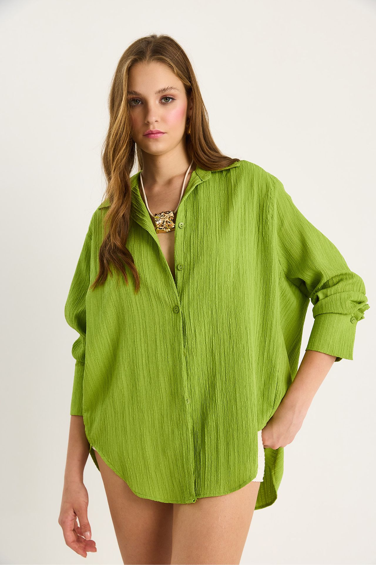 LUCCI Oversized Textured Shirt 6