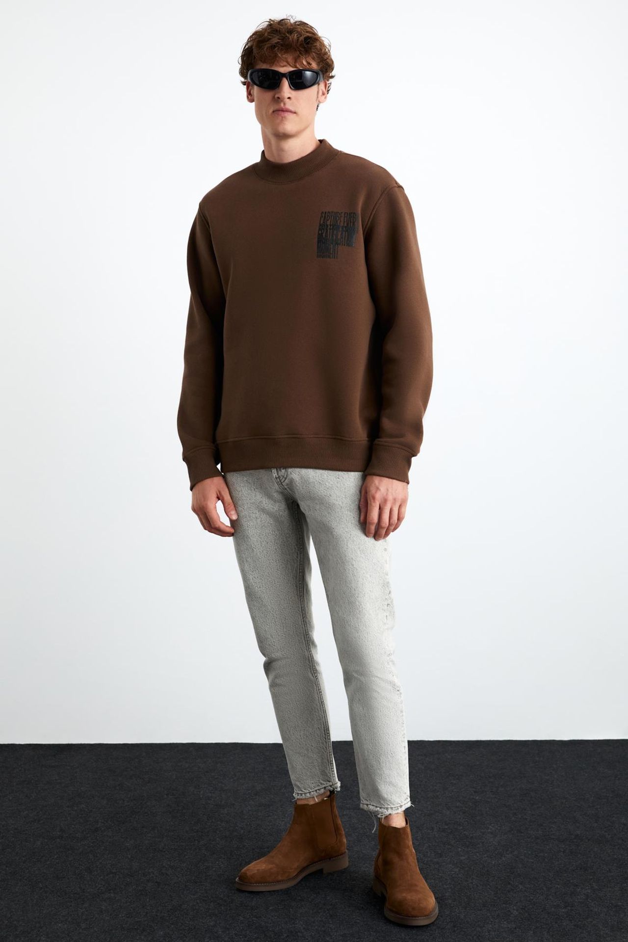GRIMELANGE Logolu Bisiklet Yaka Sweatshirt 4