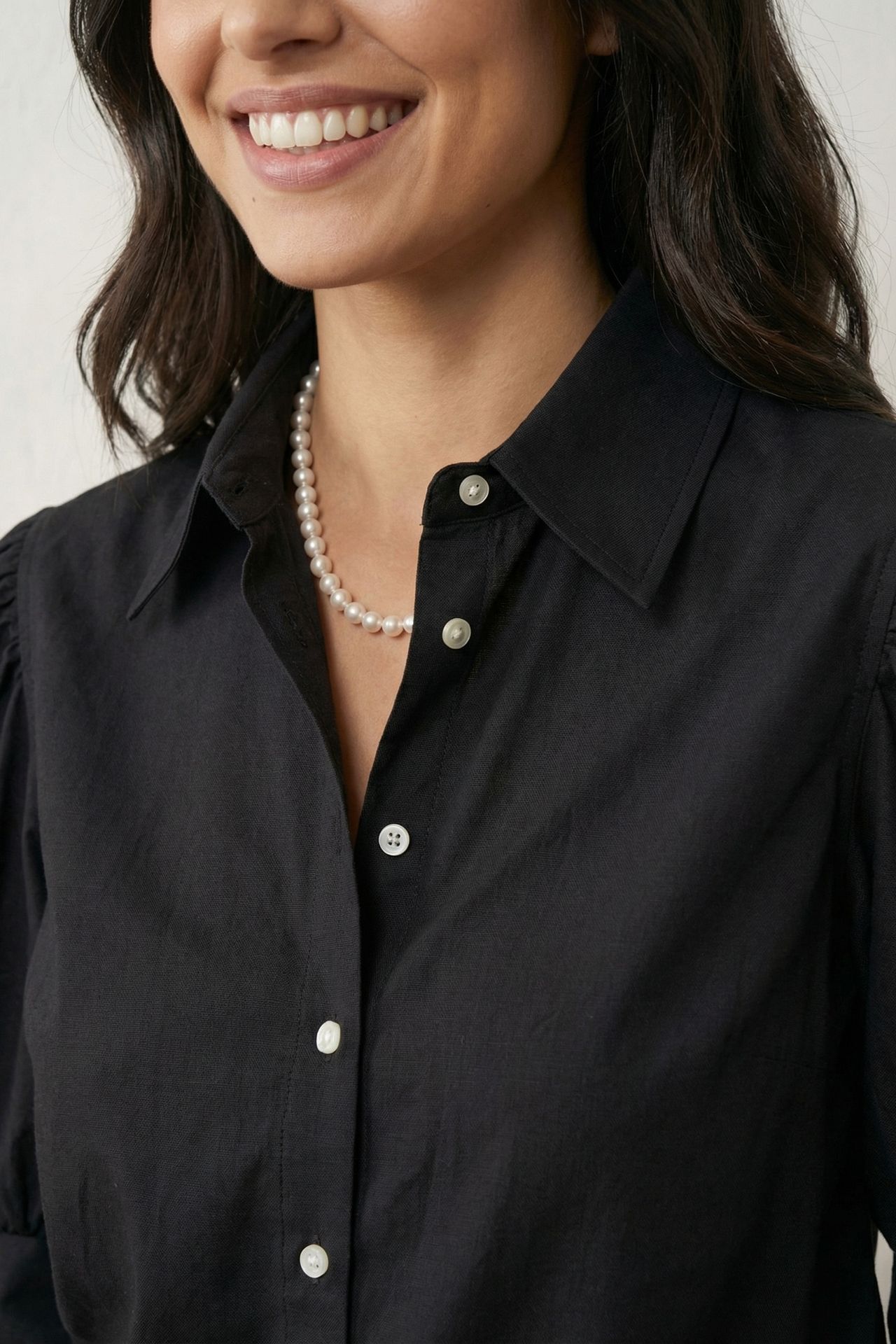 MY FASHION Buttoned Poplin Shirt with Shirt Collar 4