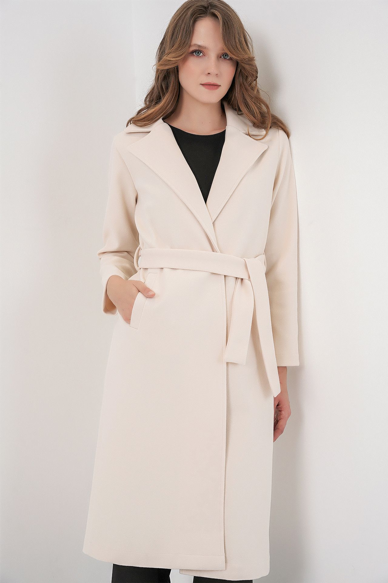 BDART Double Breasted Tie Closure Textured Coat 1