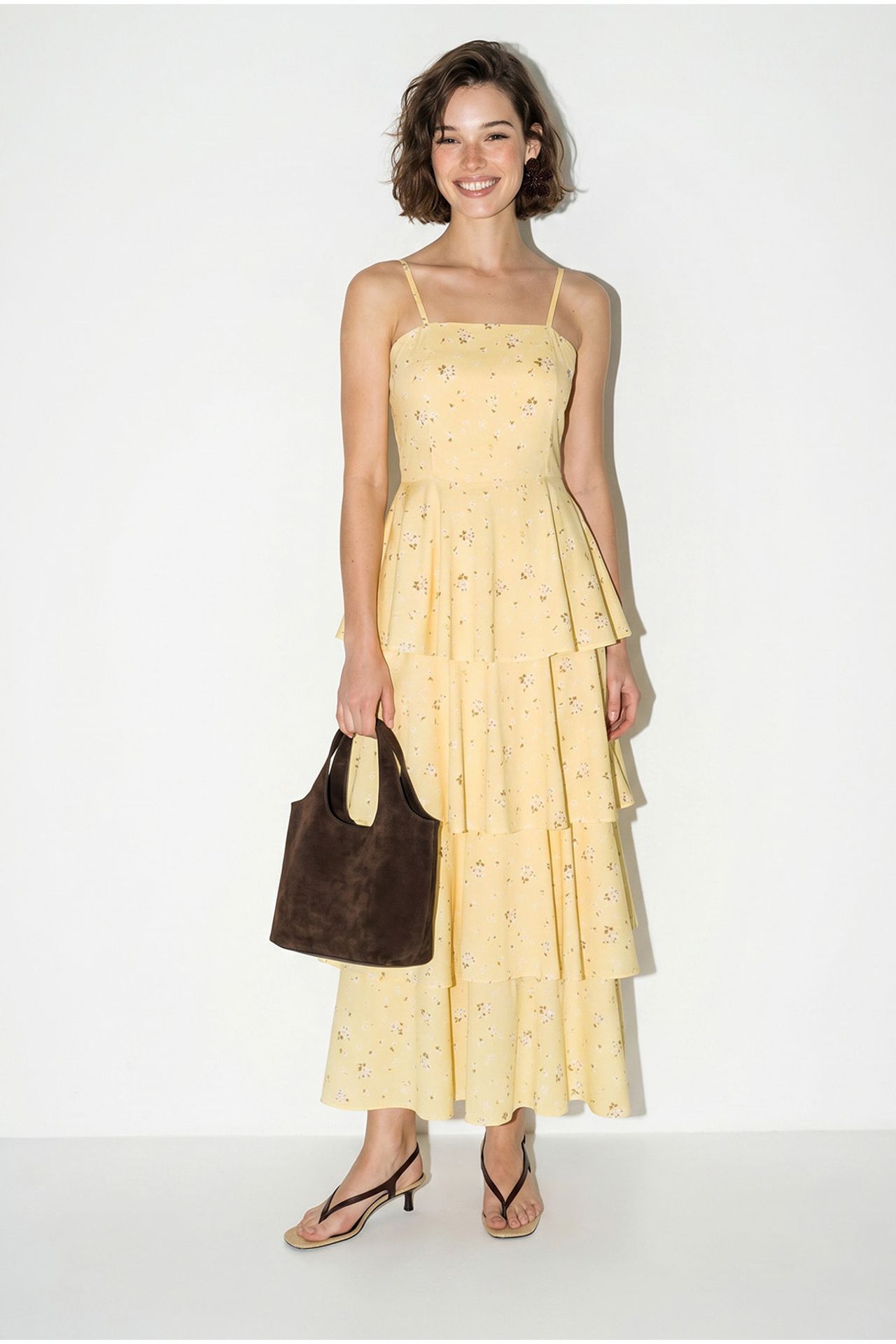LUCCI Floral Chiffon Maxi Dress 4