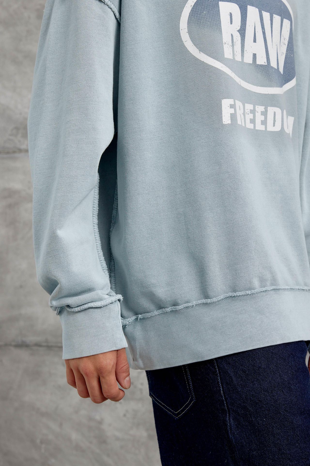 NOMARC Baskılı Oversize Bisiklet Yaka Sweatshirt 3