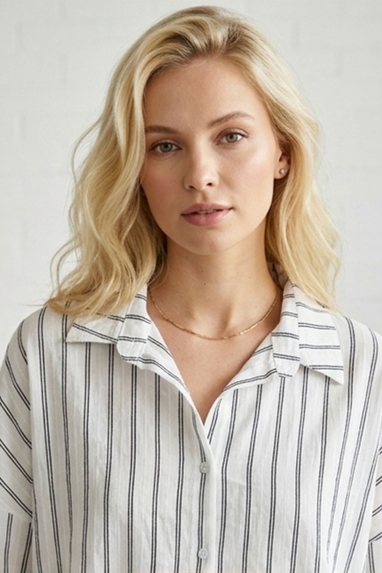 BDART Oversized Patterned Poplin Shirt With Button Closure 3