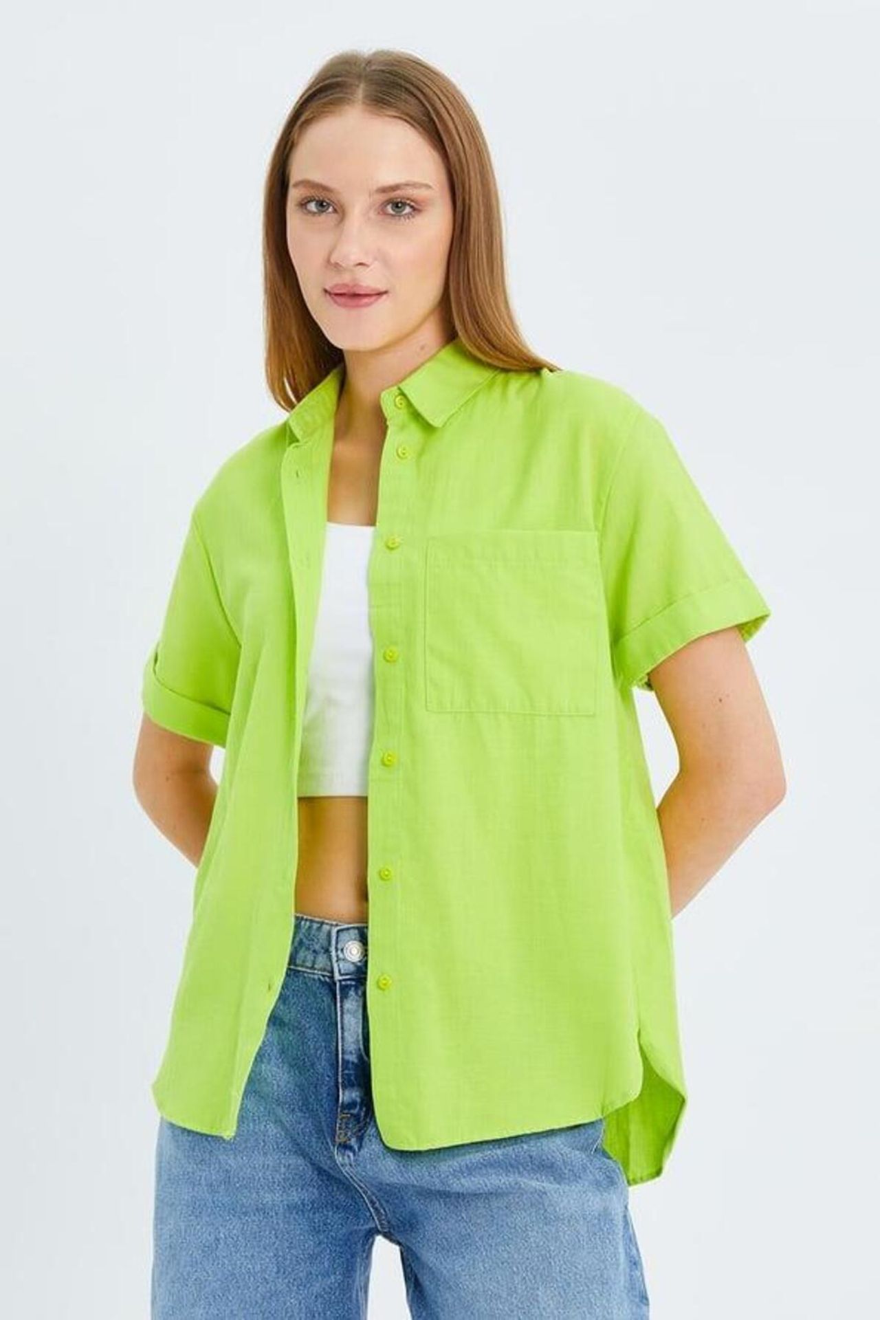 MIXRAY Short Sleeve Shirt with Pockets 3