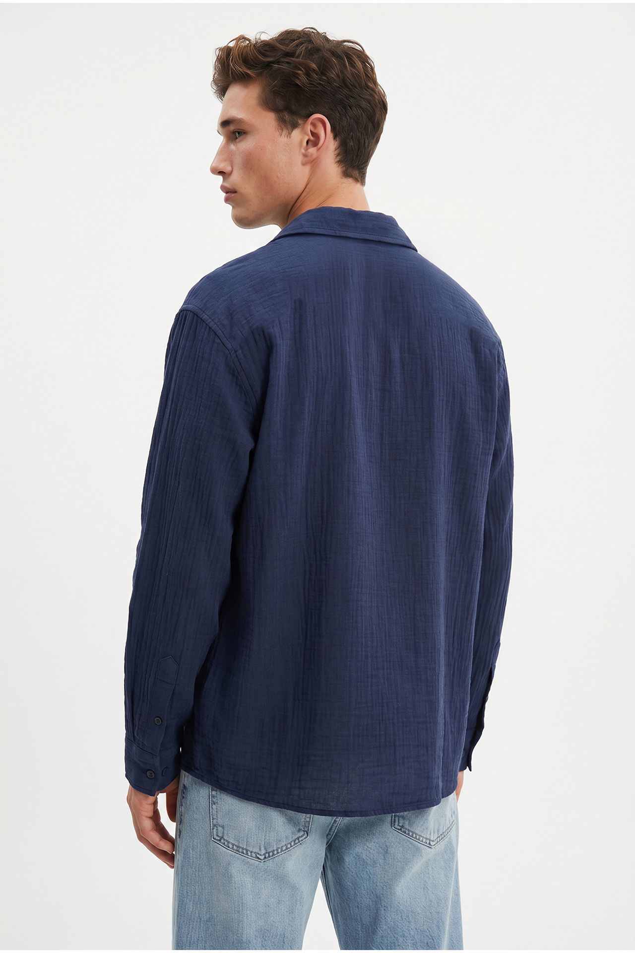 LUCCI Oversize Dokulu Düğmeli Gömlek 5