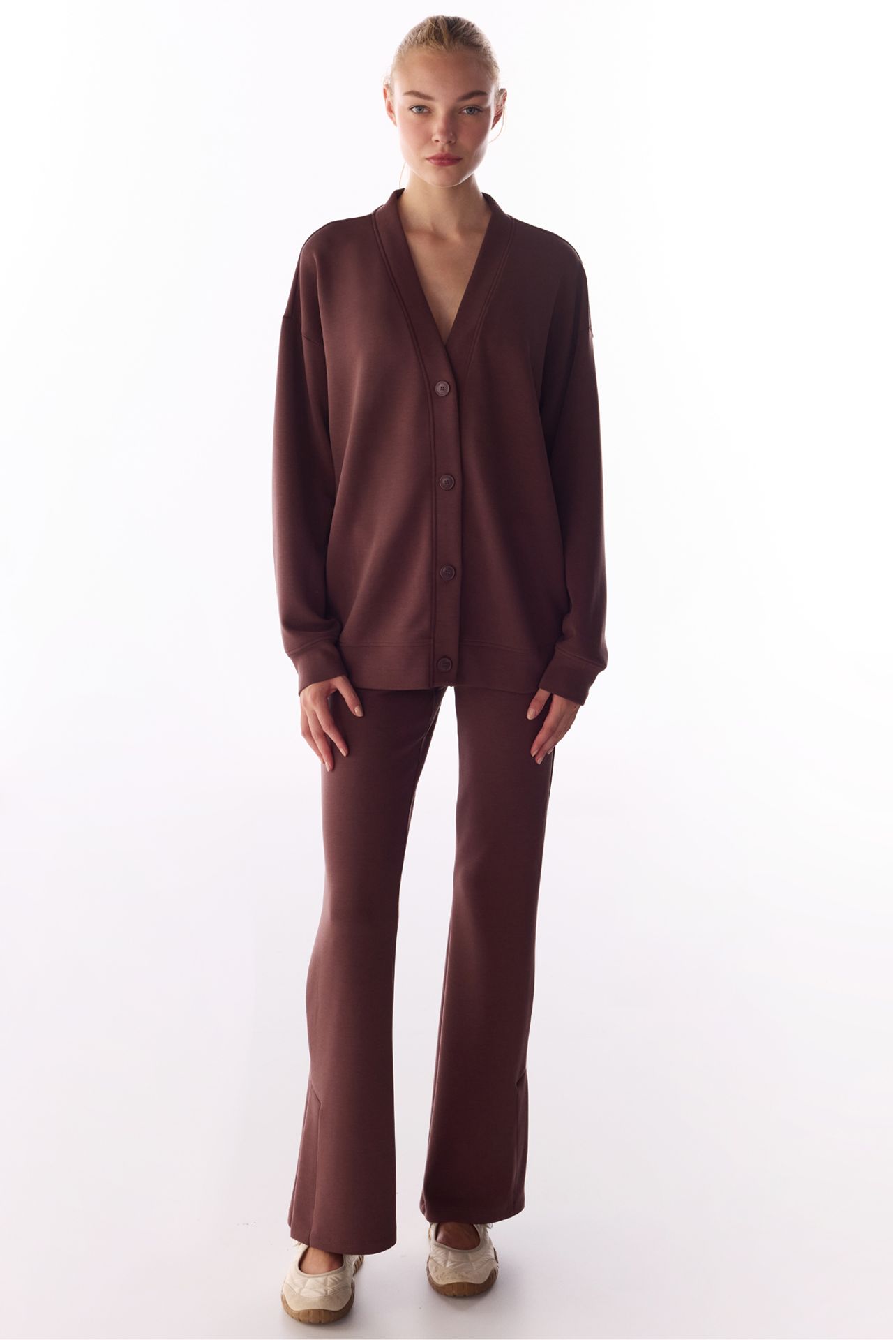 PENTI Modal Slit Flared Pants 5