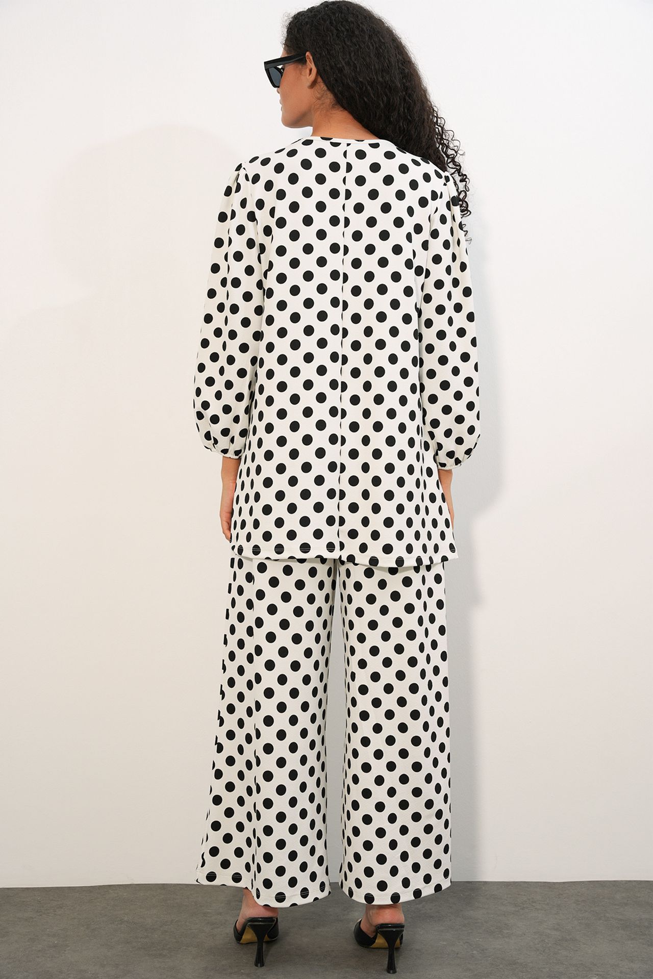 BDART Textured Long Sleeve Tunic and Wide Leg Pants Set