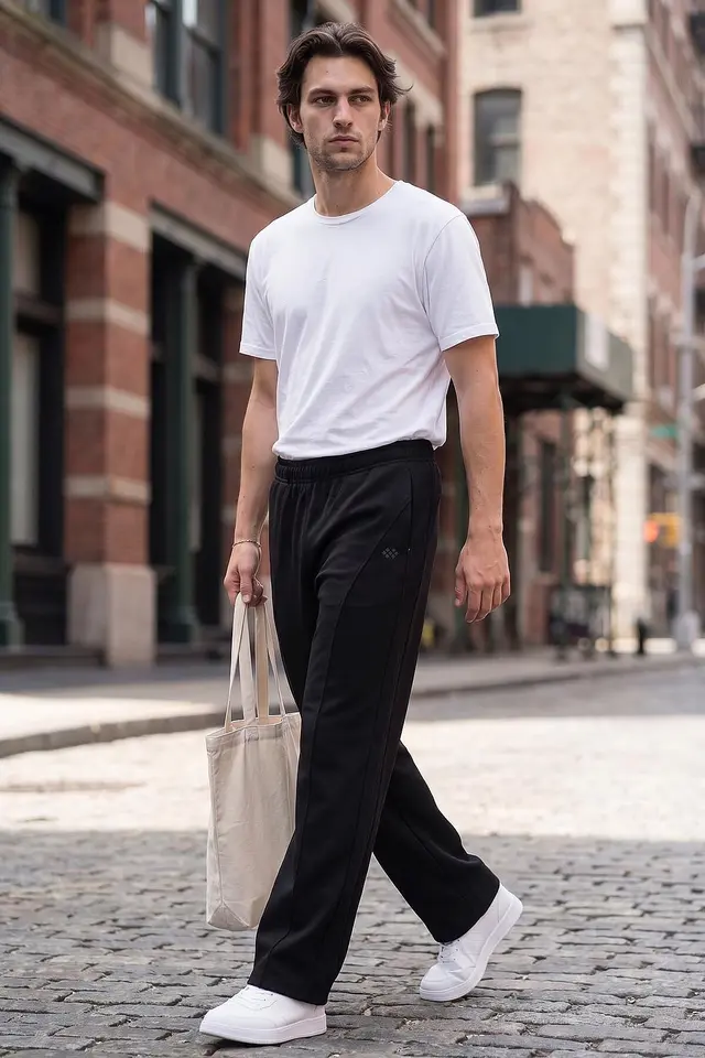 TOMMY Men's Color-Blocked Palazzo Pants