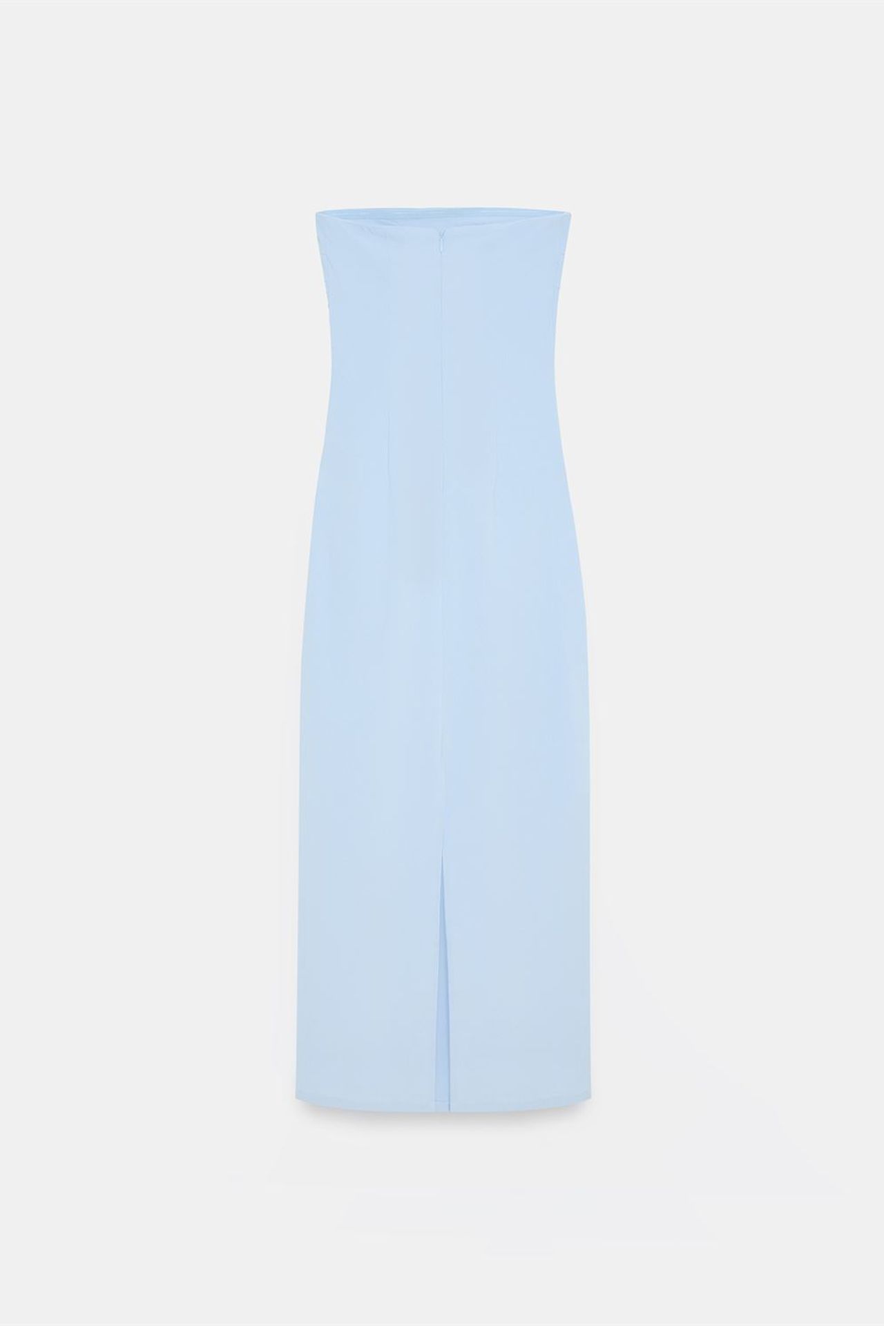 DILVIN Strapless Bodycon Midi Dress With Slit 6