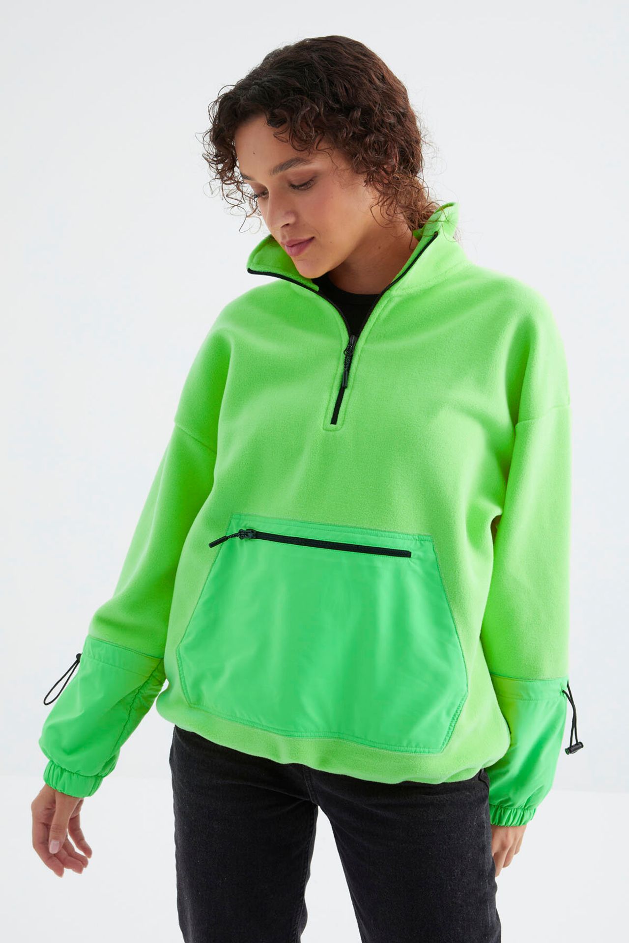 TOMMY Oversized Plush Half-Zip Sweatshirt 4