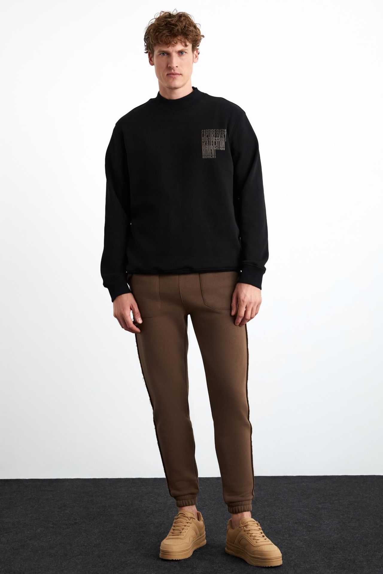 GRIMELANGE Logolu Bisiklet Yaka Sweatshirt 2