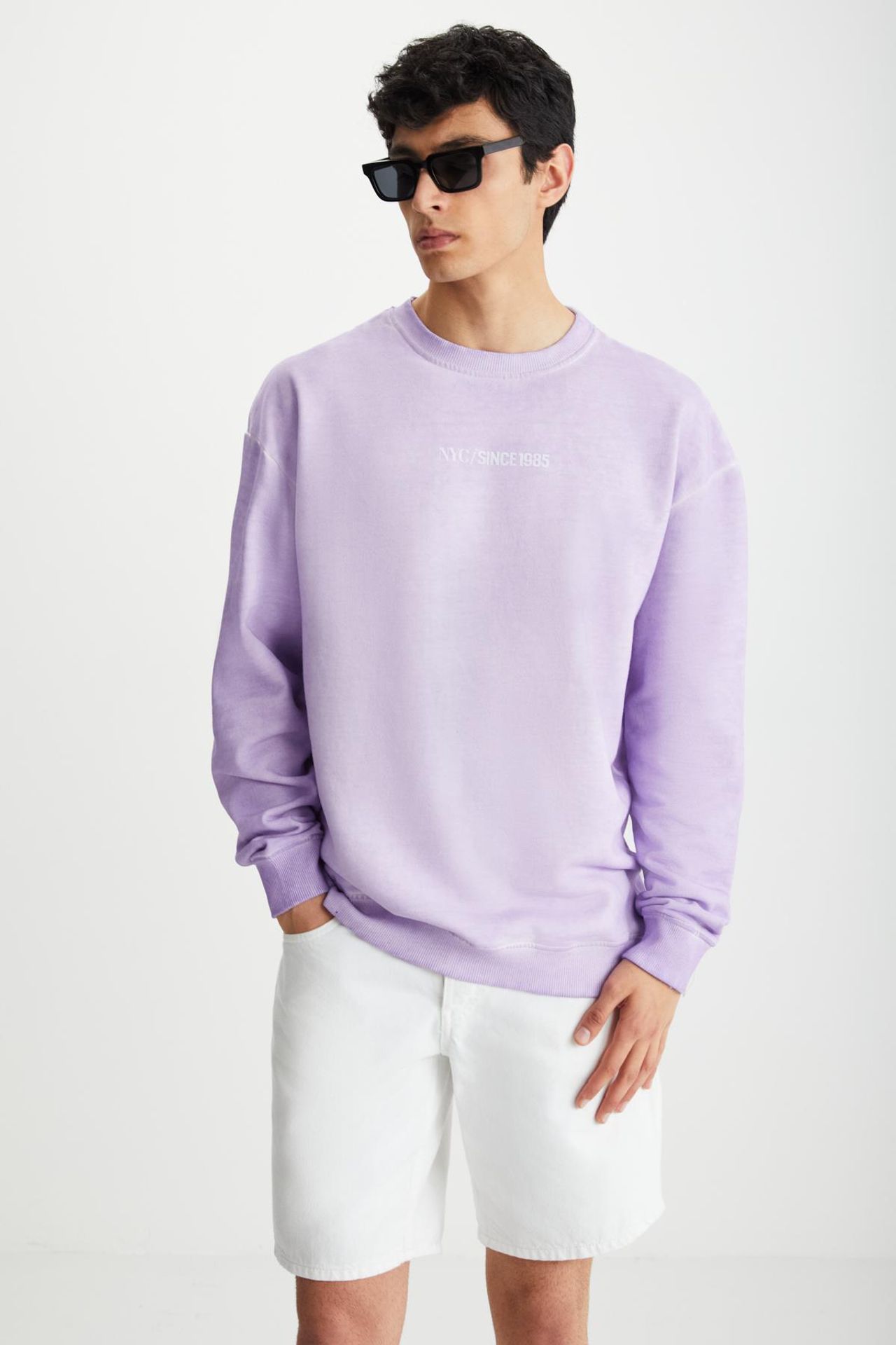 GRIMELANGE Baskılı Logolu Bisiklet Yaka Sweatshirt 3