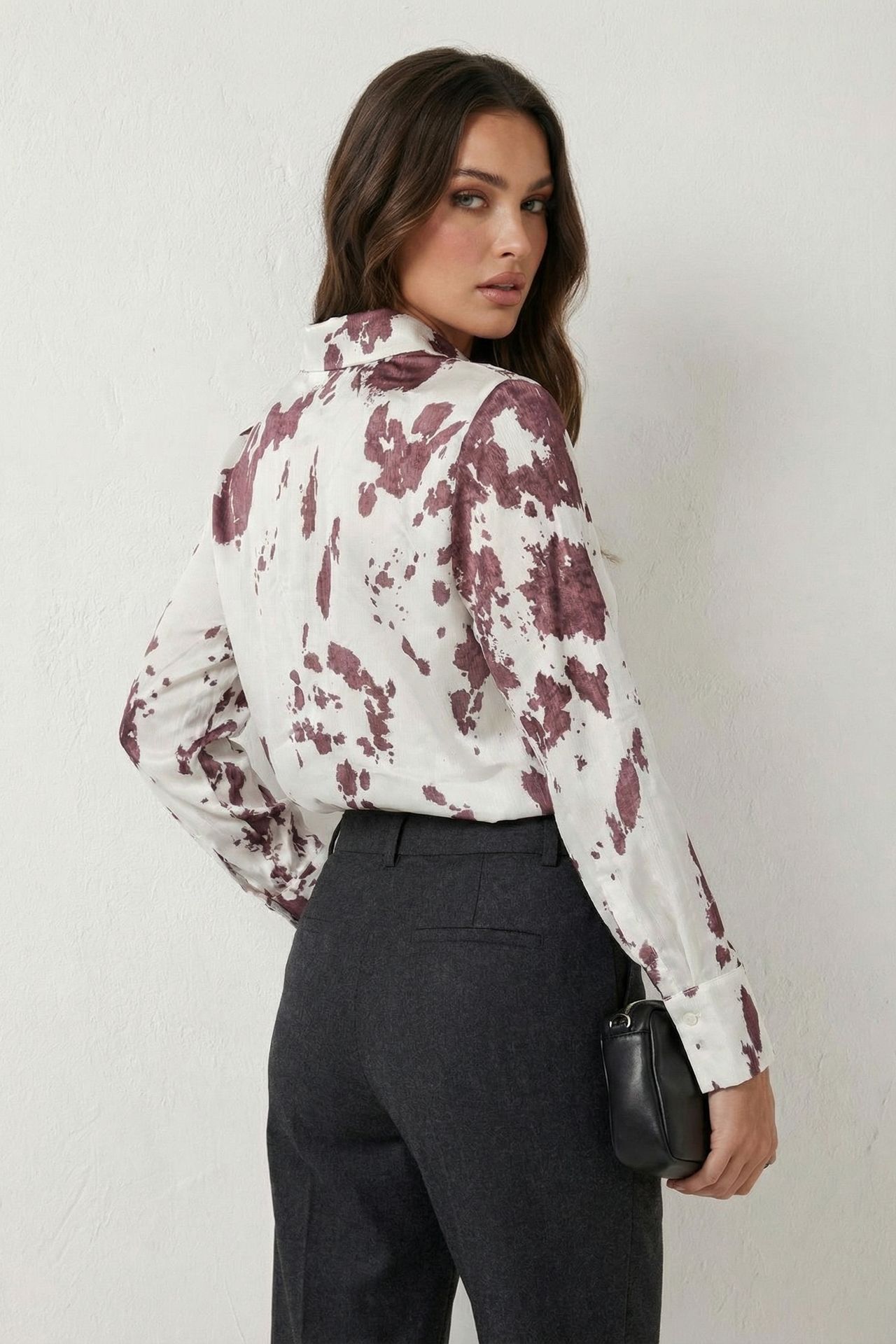 MY FASHION Abstract Print Button-Up Shirt 4
