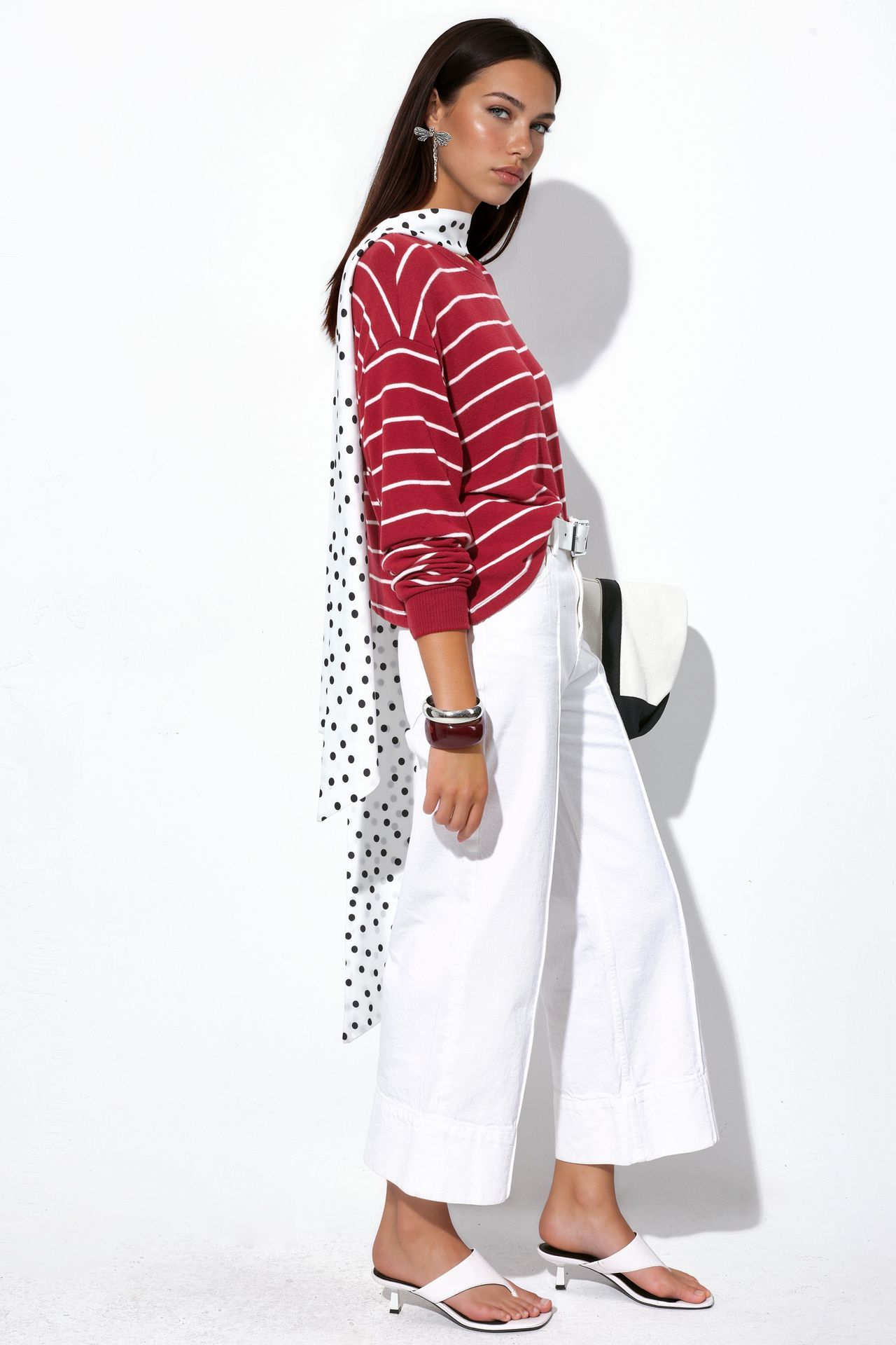 BUSEM Striped Ribbed Crew Neck Sweater 2